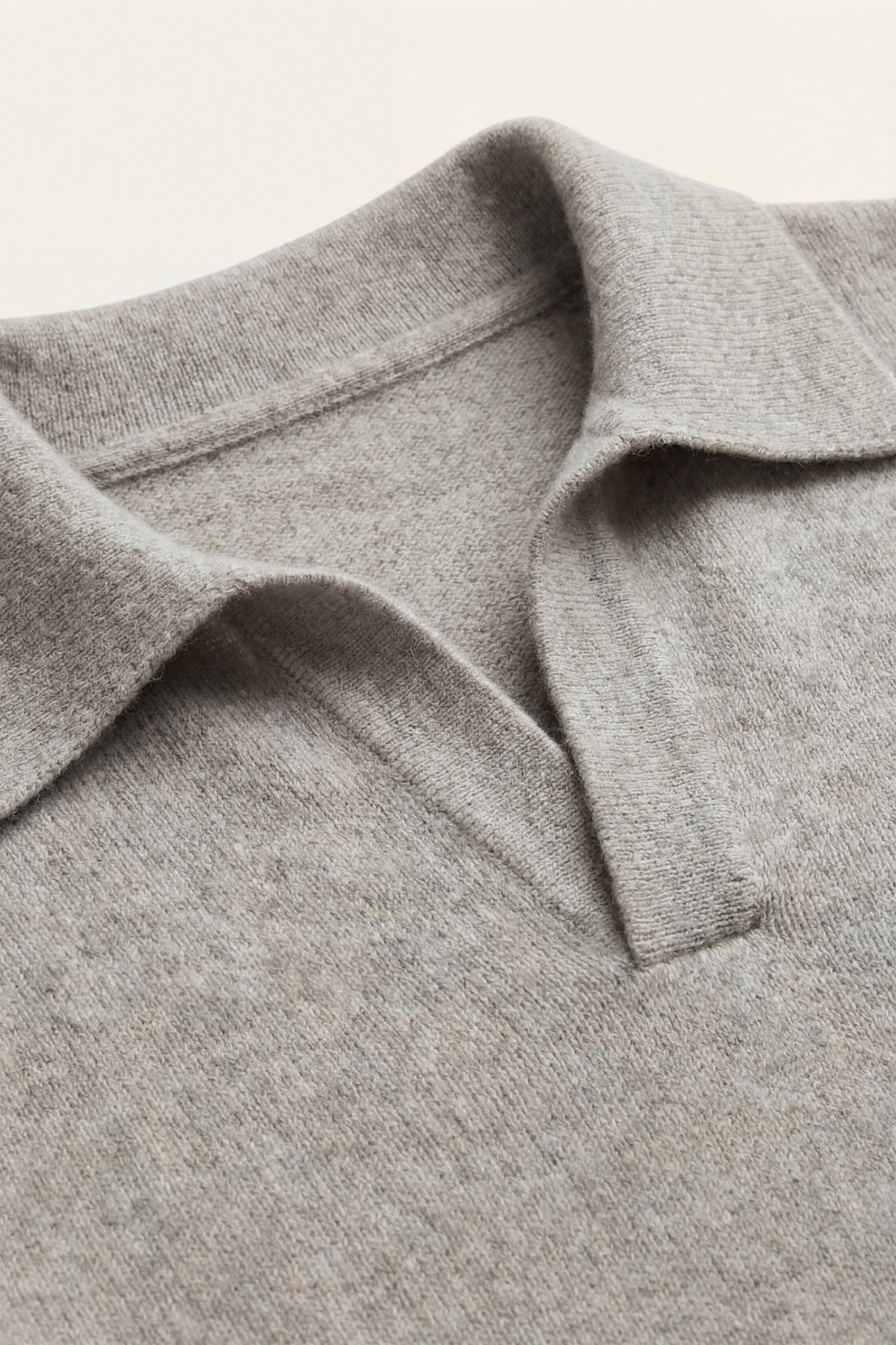 Marencio Cashmere Polo Maglia Grigio