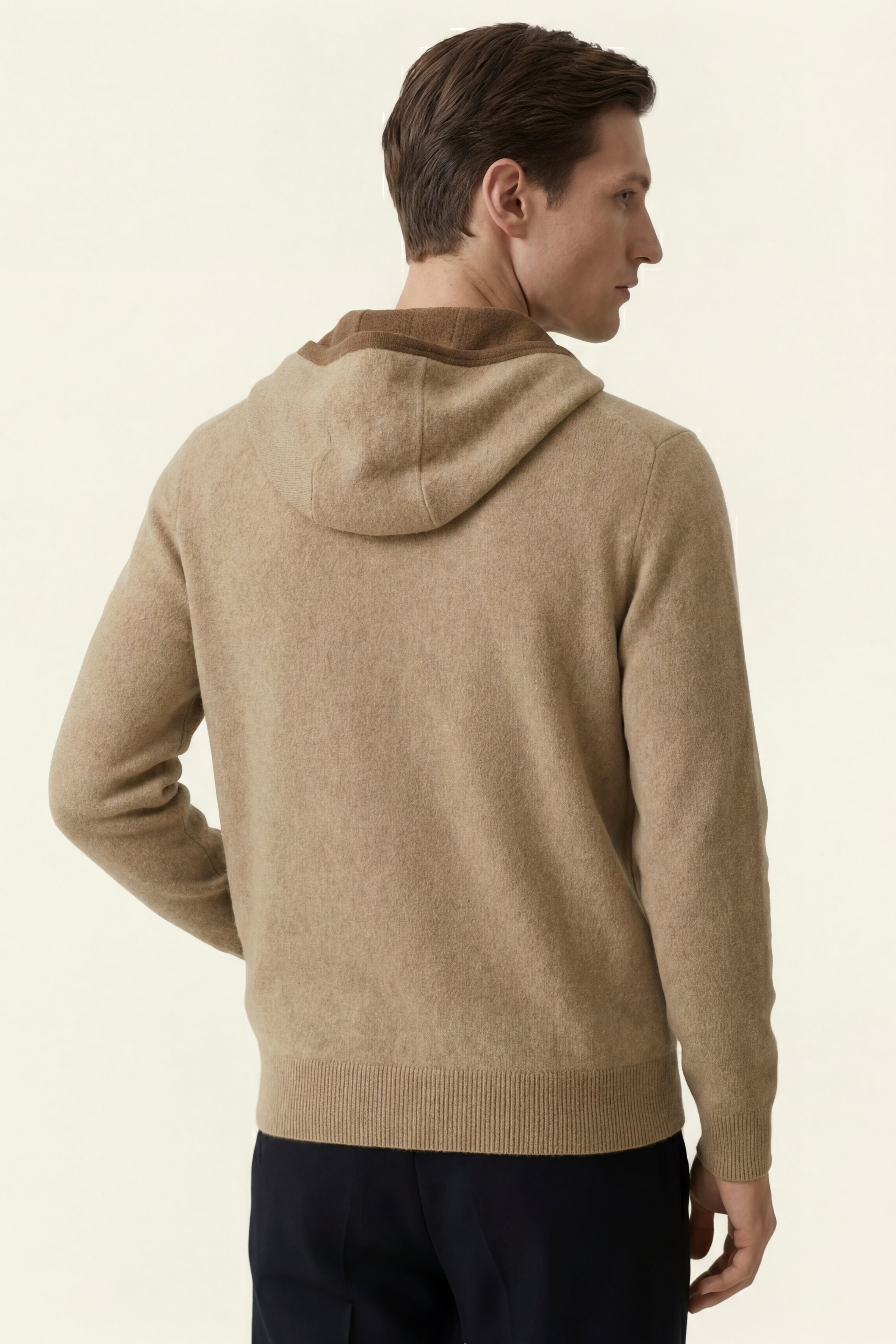 Cardigan con cappuccio Sorano marrone