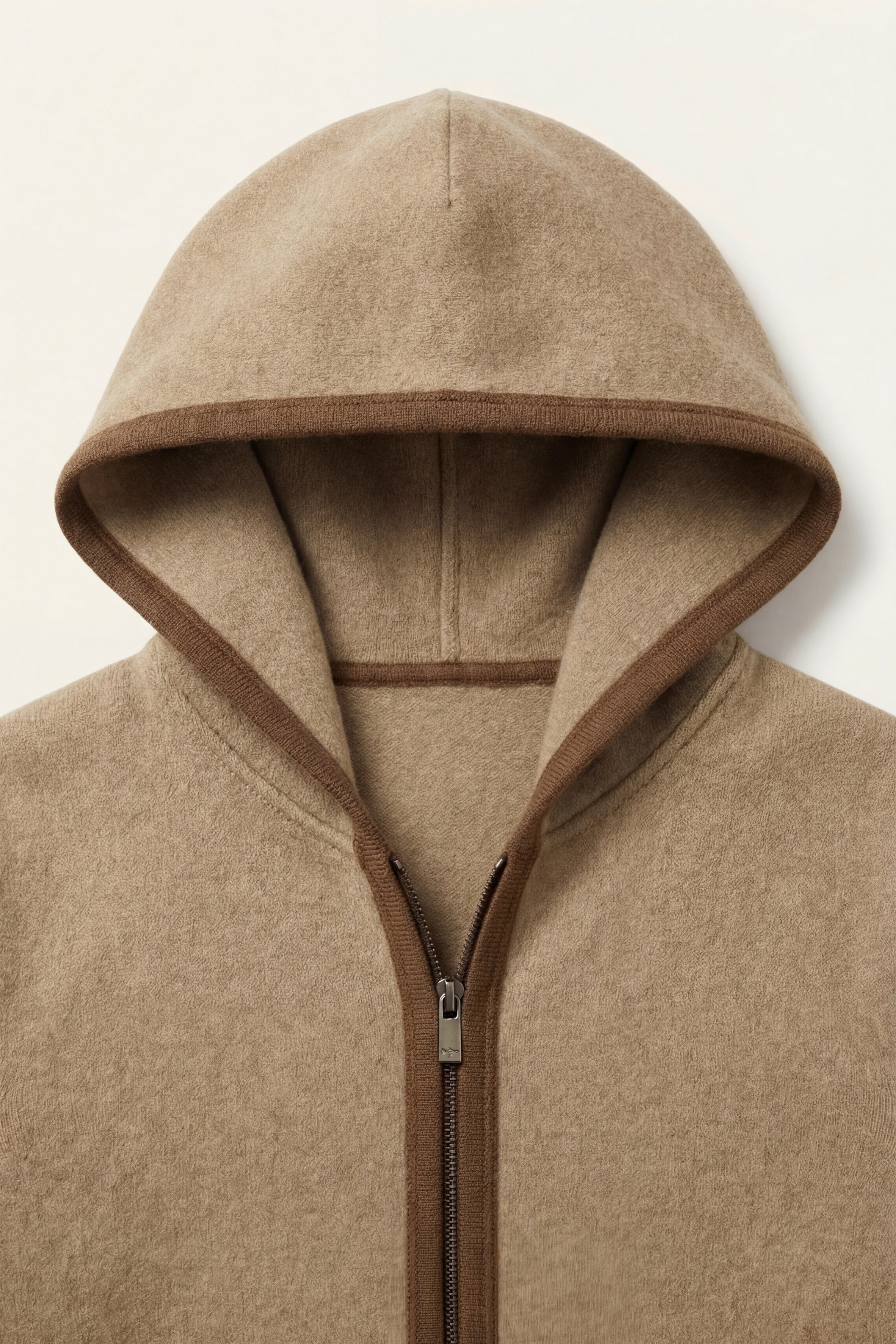Cardigan con cappuccio Sorano marrone