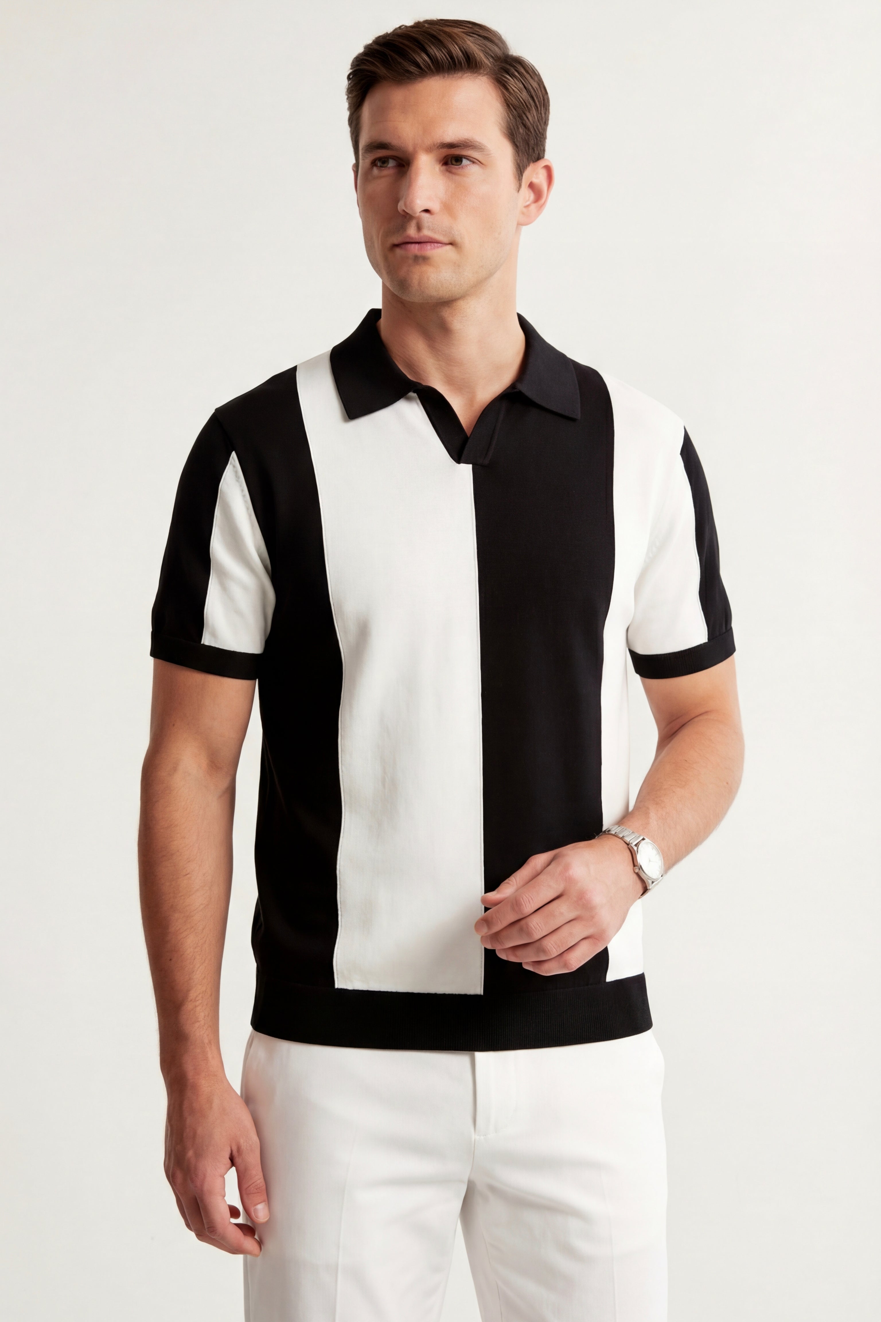 Valtero Colorblock Polo Black