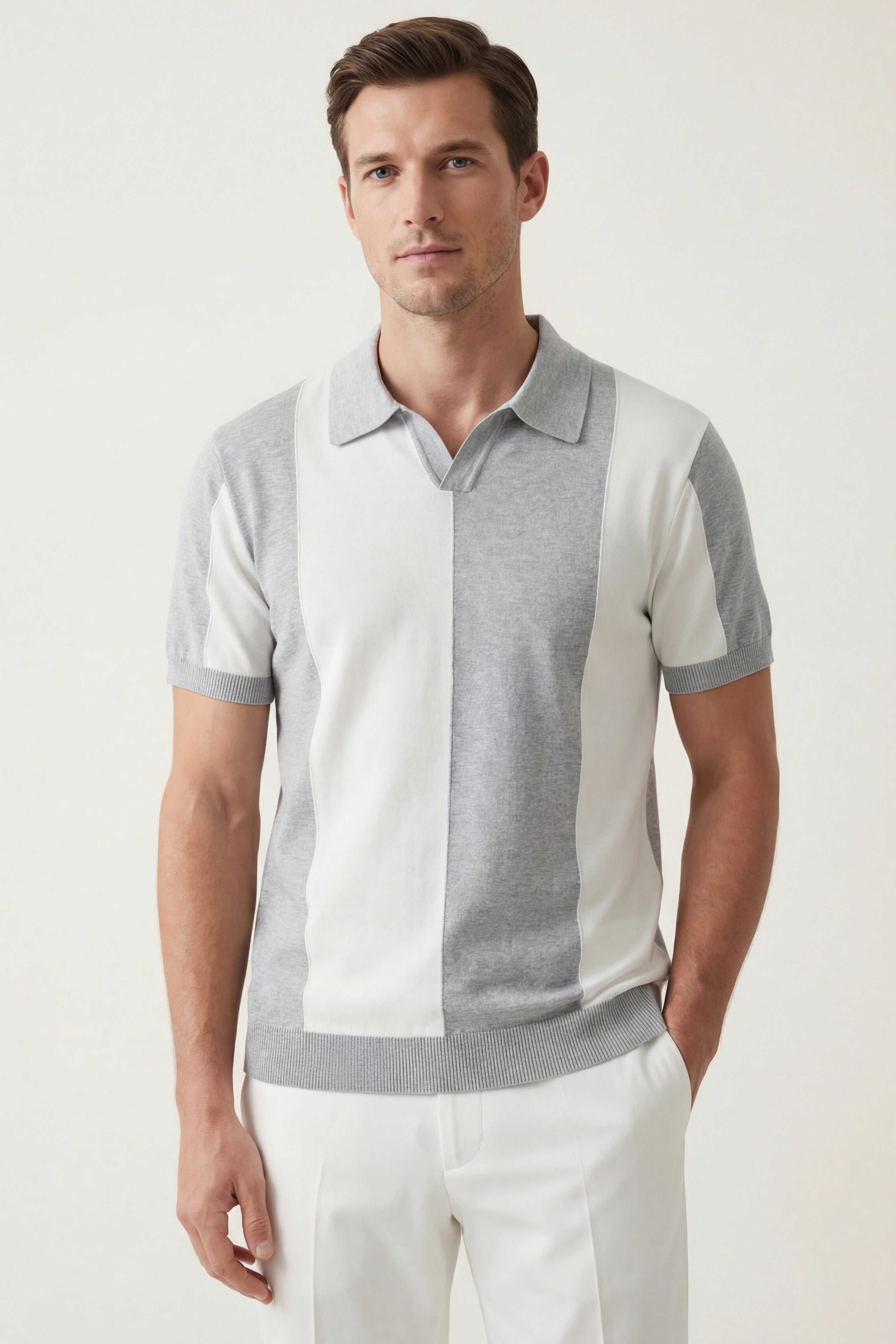 Valtero Colorblock Polo Grey
