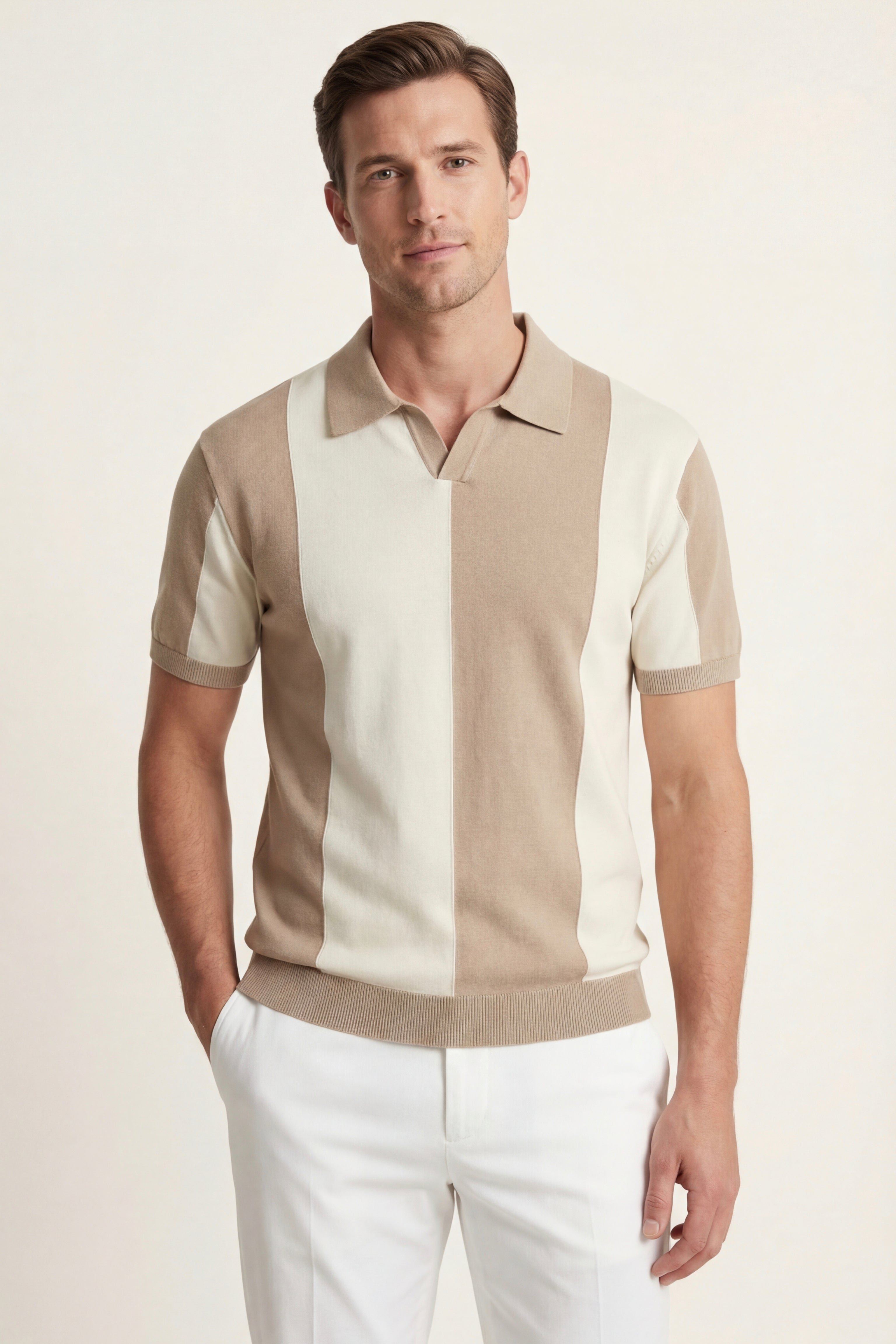 Valtero Colorblock Polo Khaki