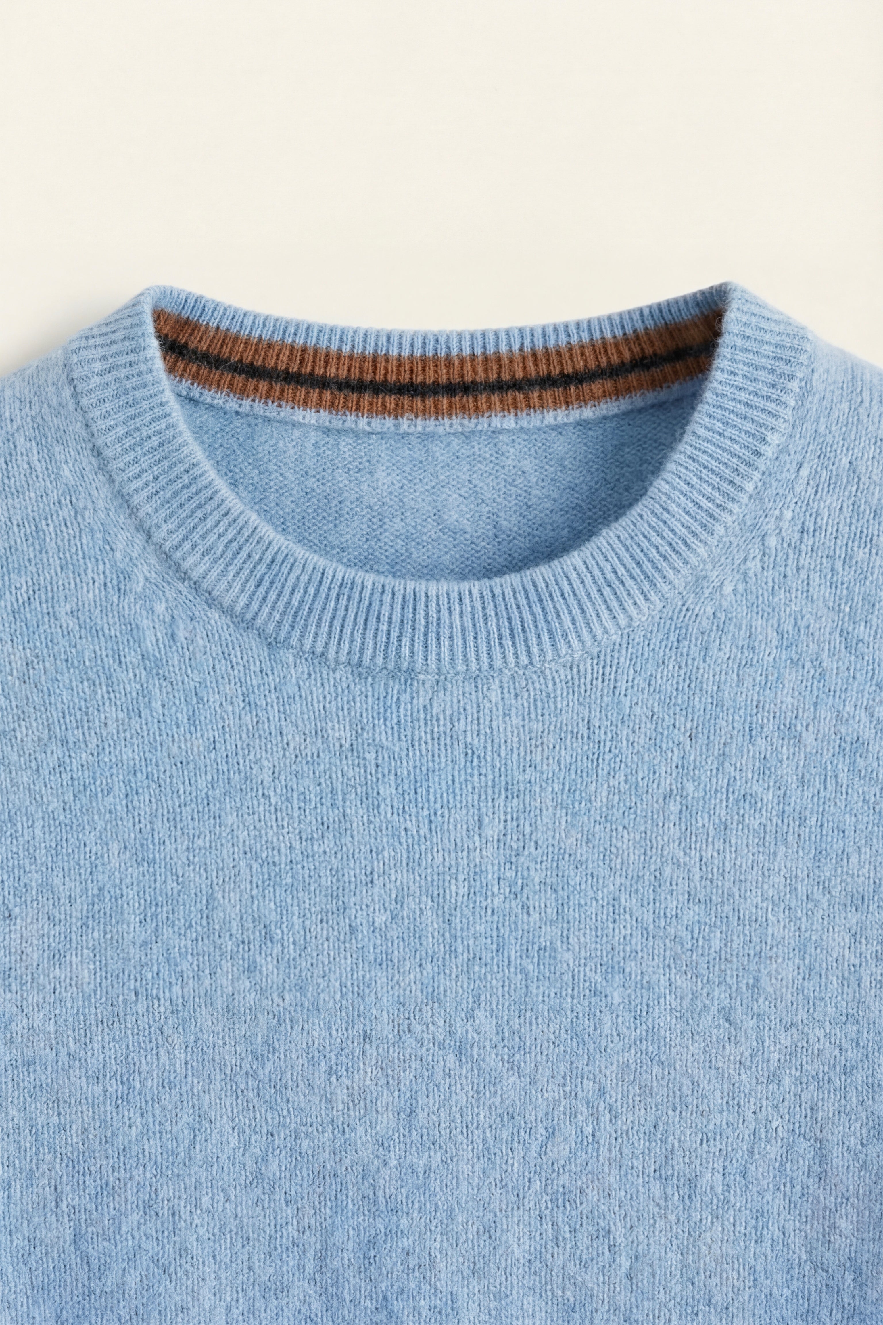 Maglione girocollo Valeno in cashmere azzurro cielo