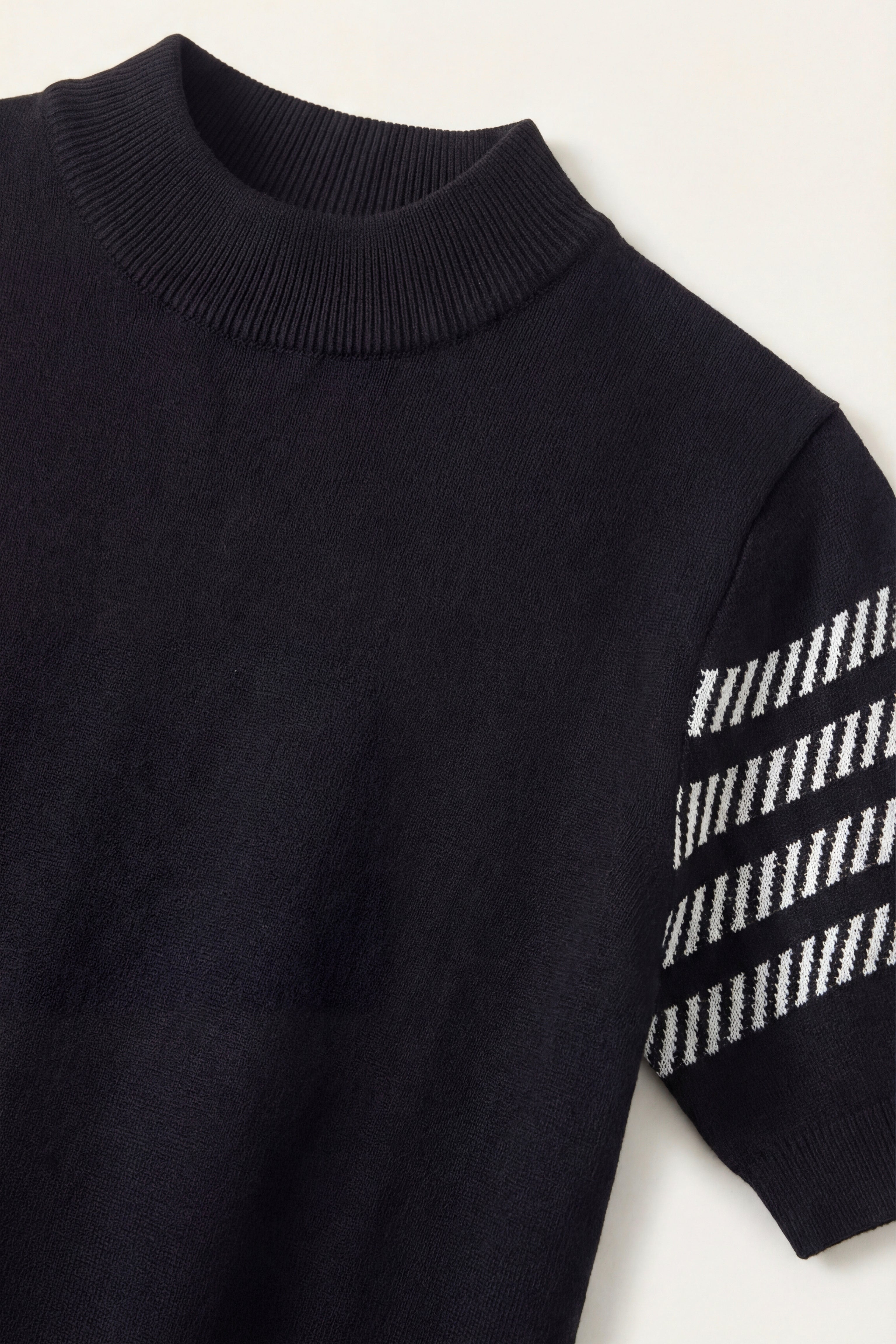 T-shirt Viterbo in cotone mercerizzato nera