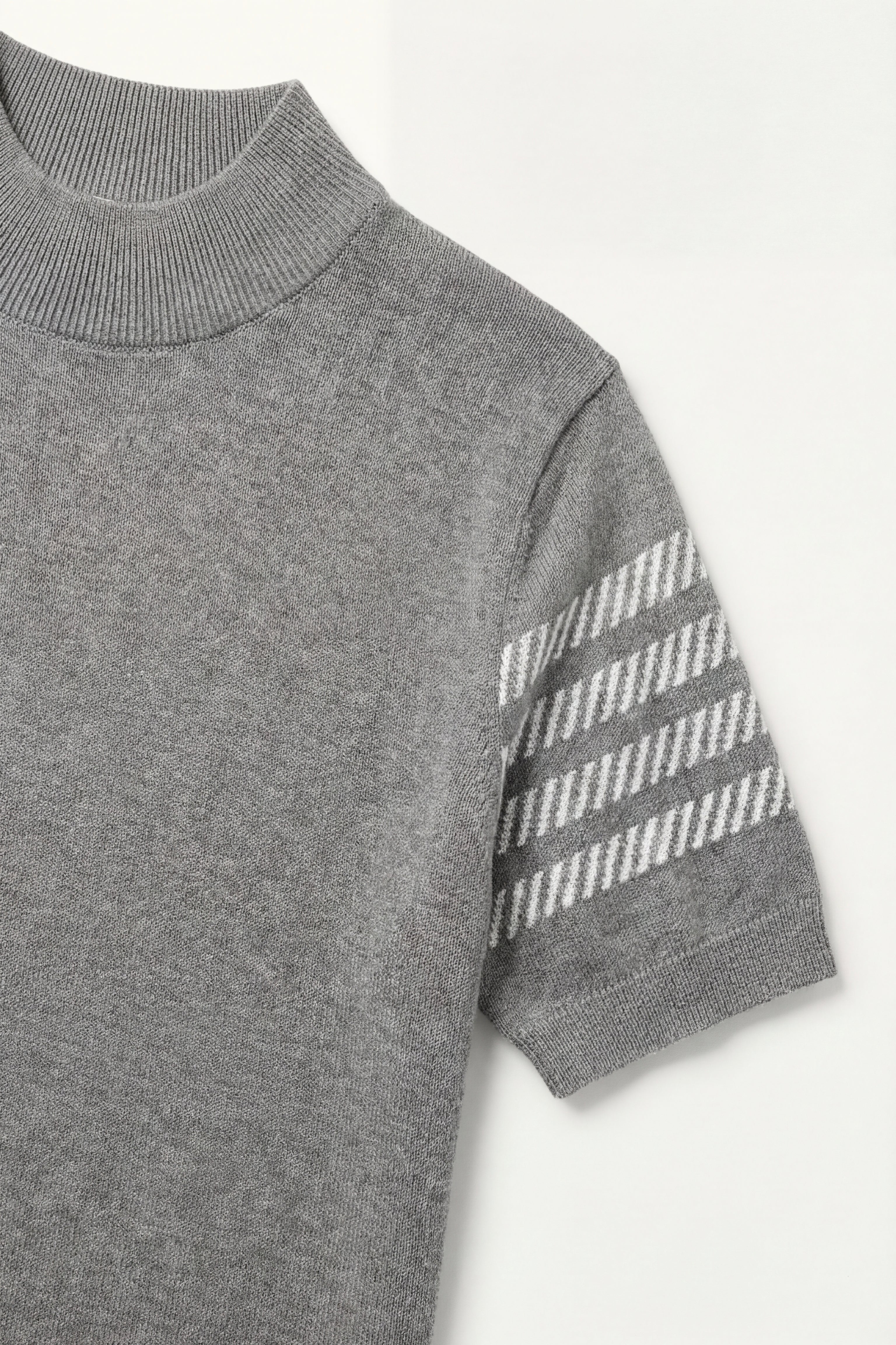 Viterbo T-shirt in Cotone Mercerizzato Grigio Chiaro