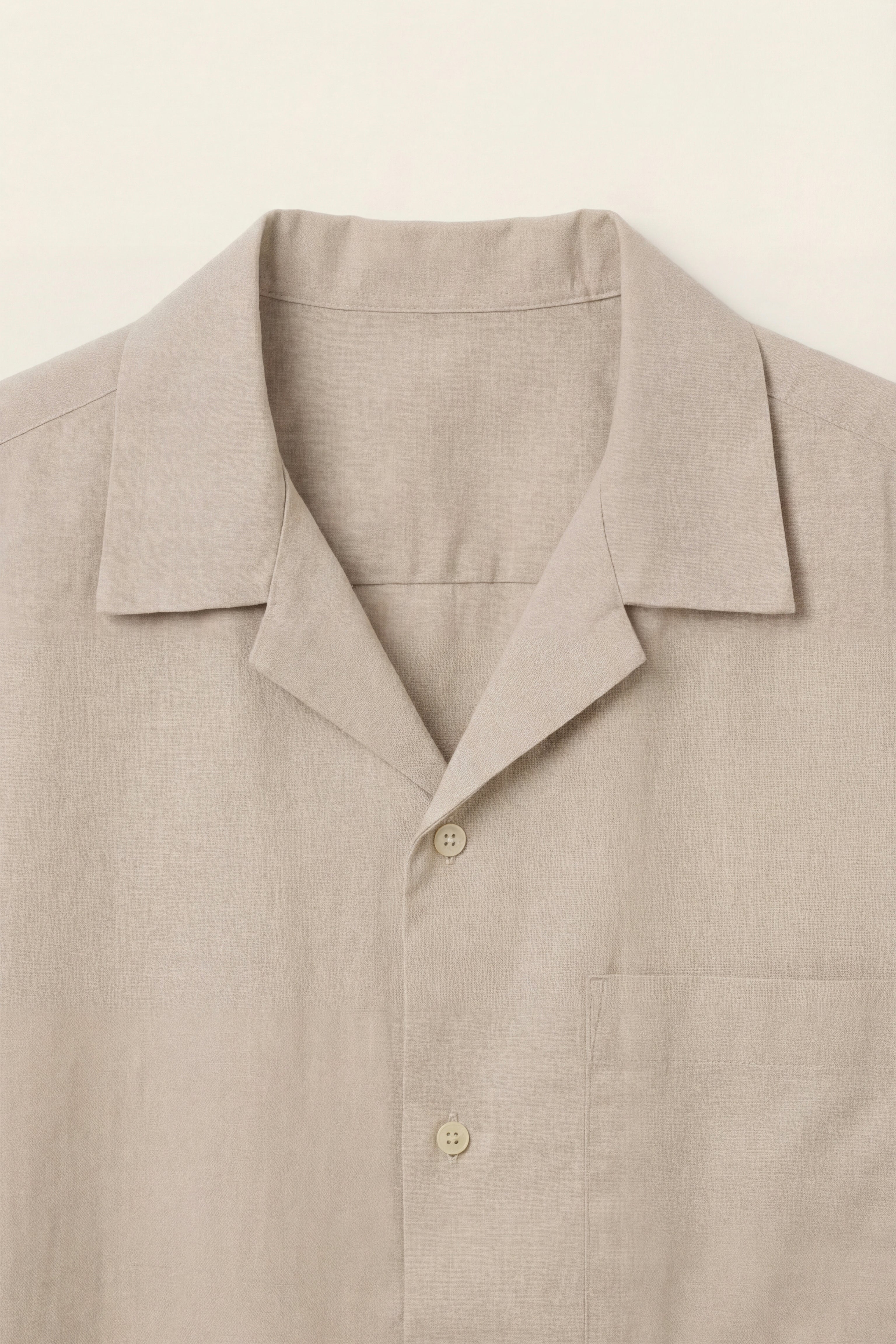 Camicia Ancona Lino Cotone Beige