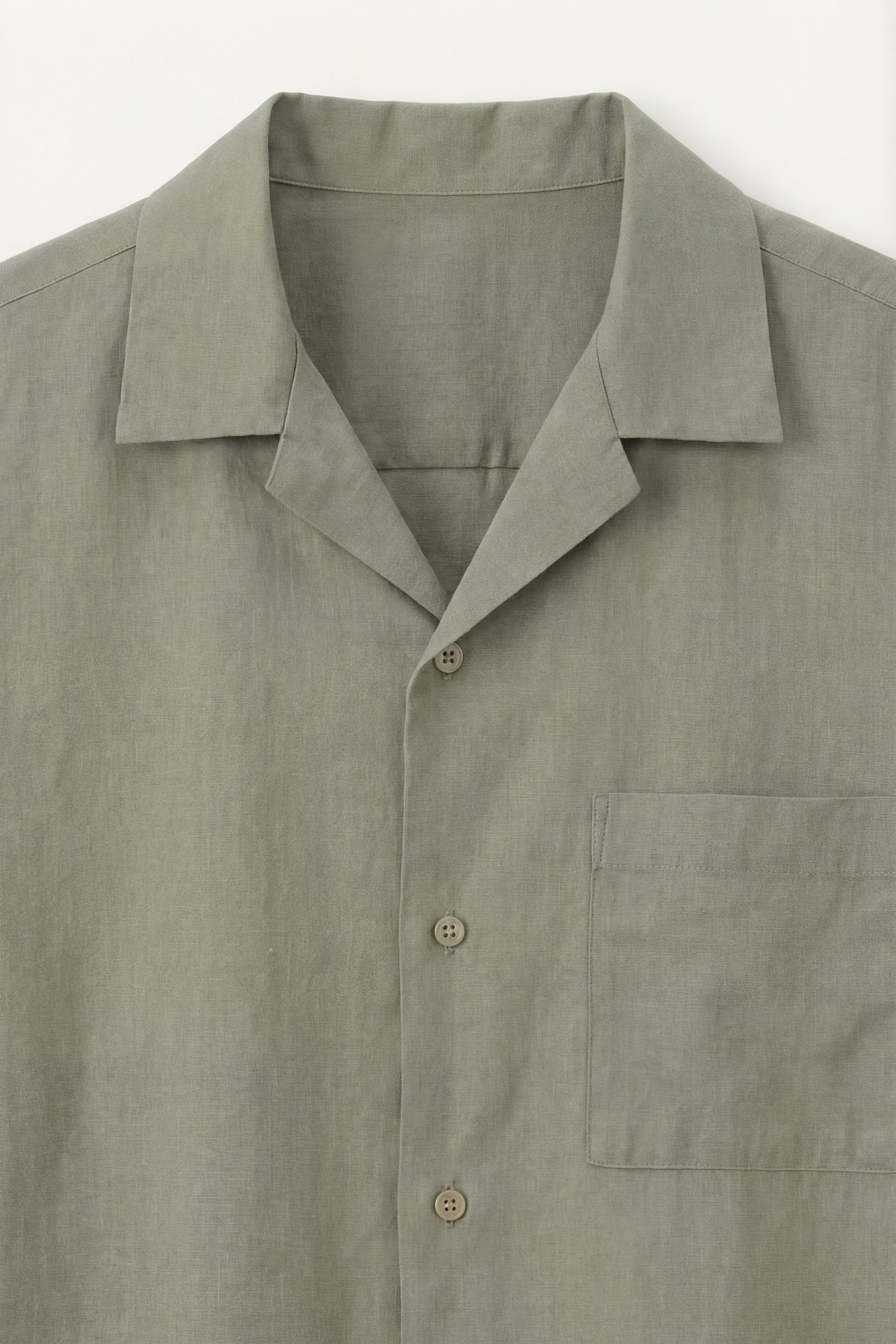 Camicia Ancona in Lino e Cotone Salvia