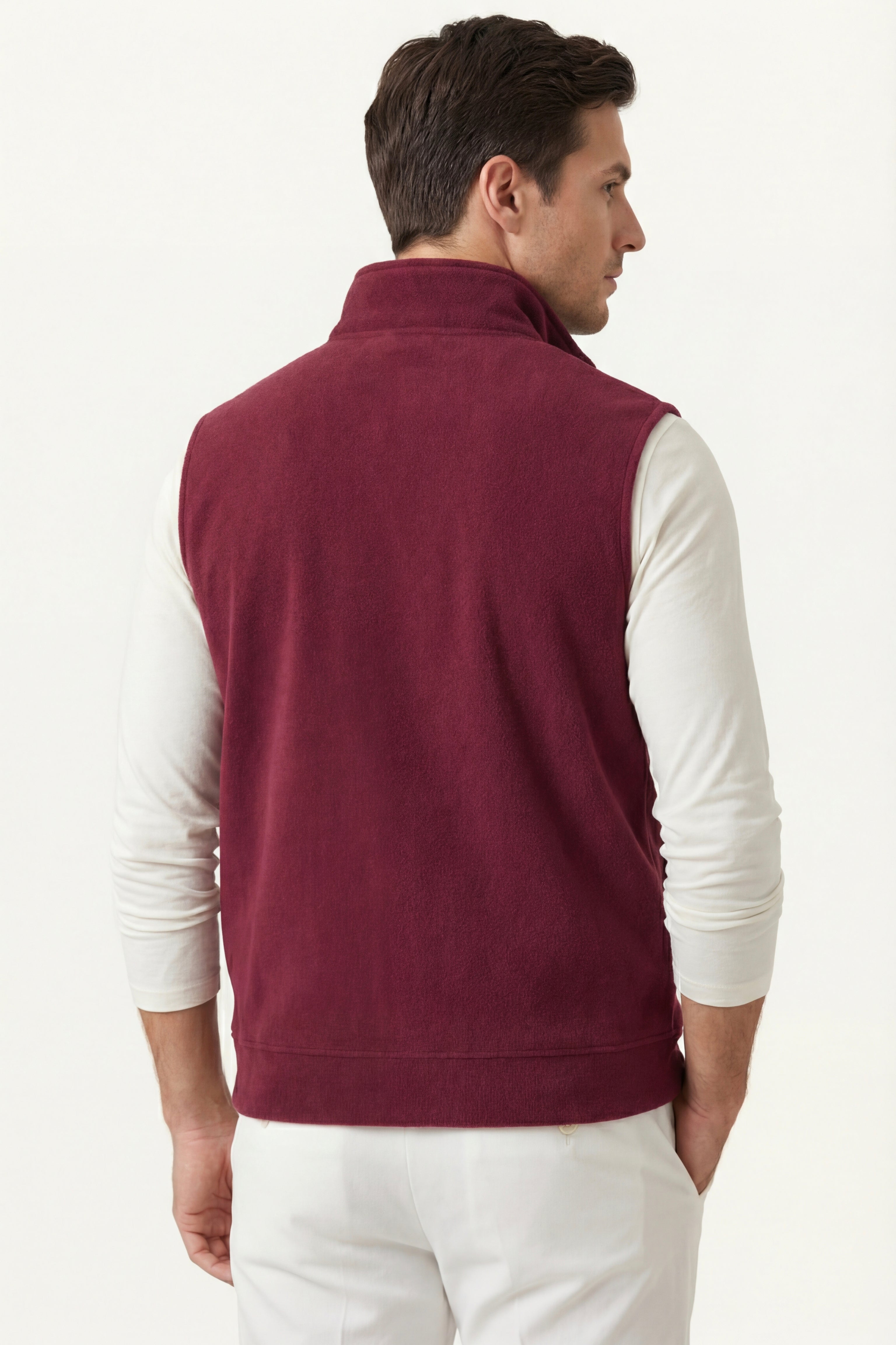 Gilet in pile Bormio bordeaux