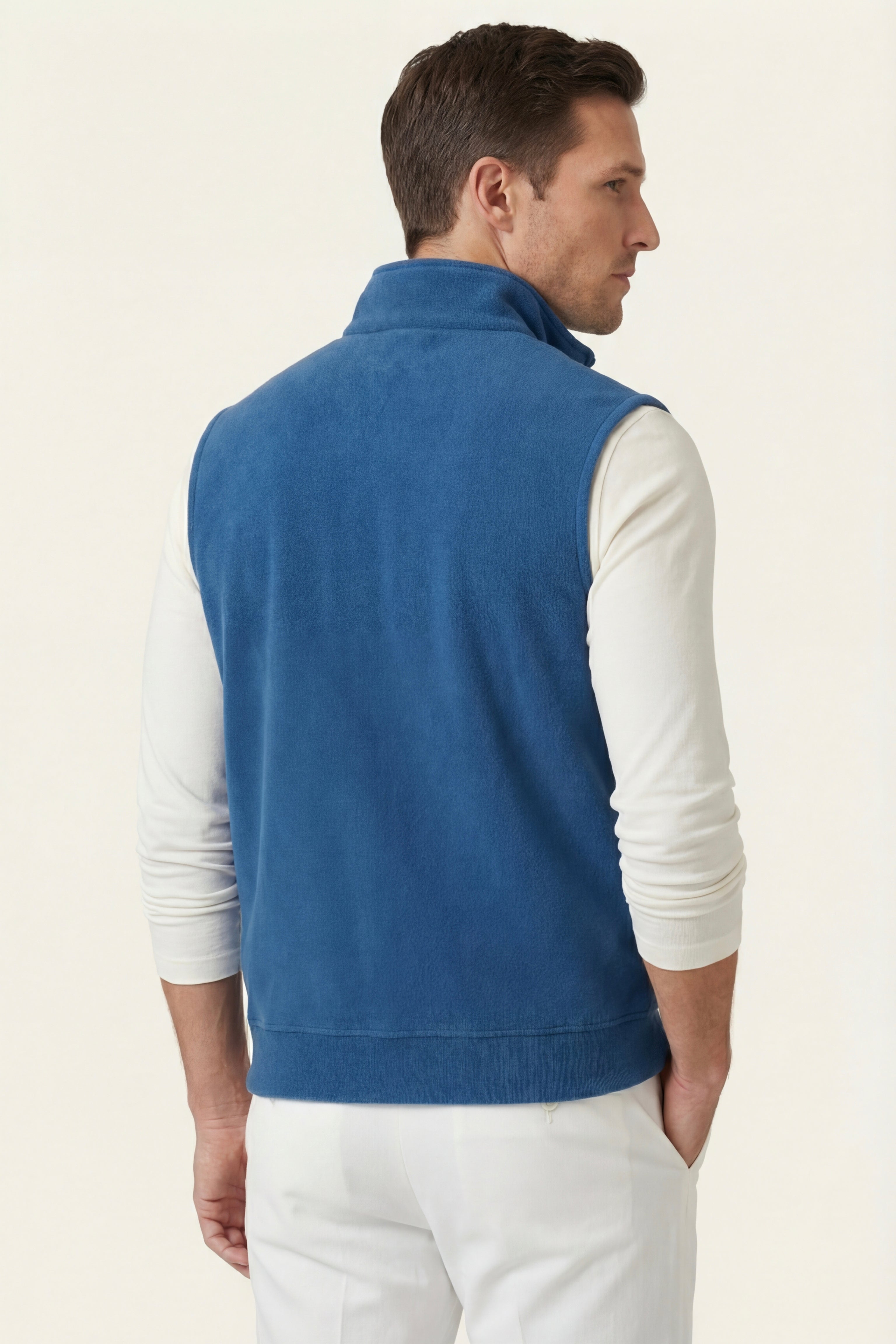 Gilet in pile Bormio blu reale
