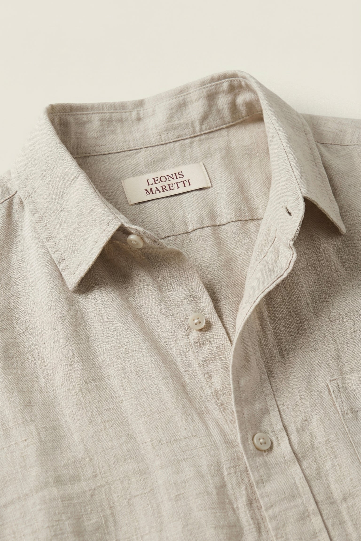 Camicia e Pantaloncini in Lino Verona Beige