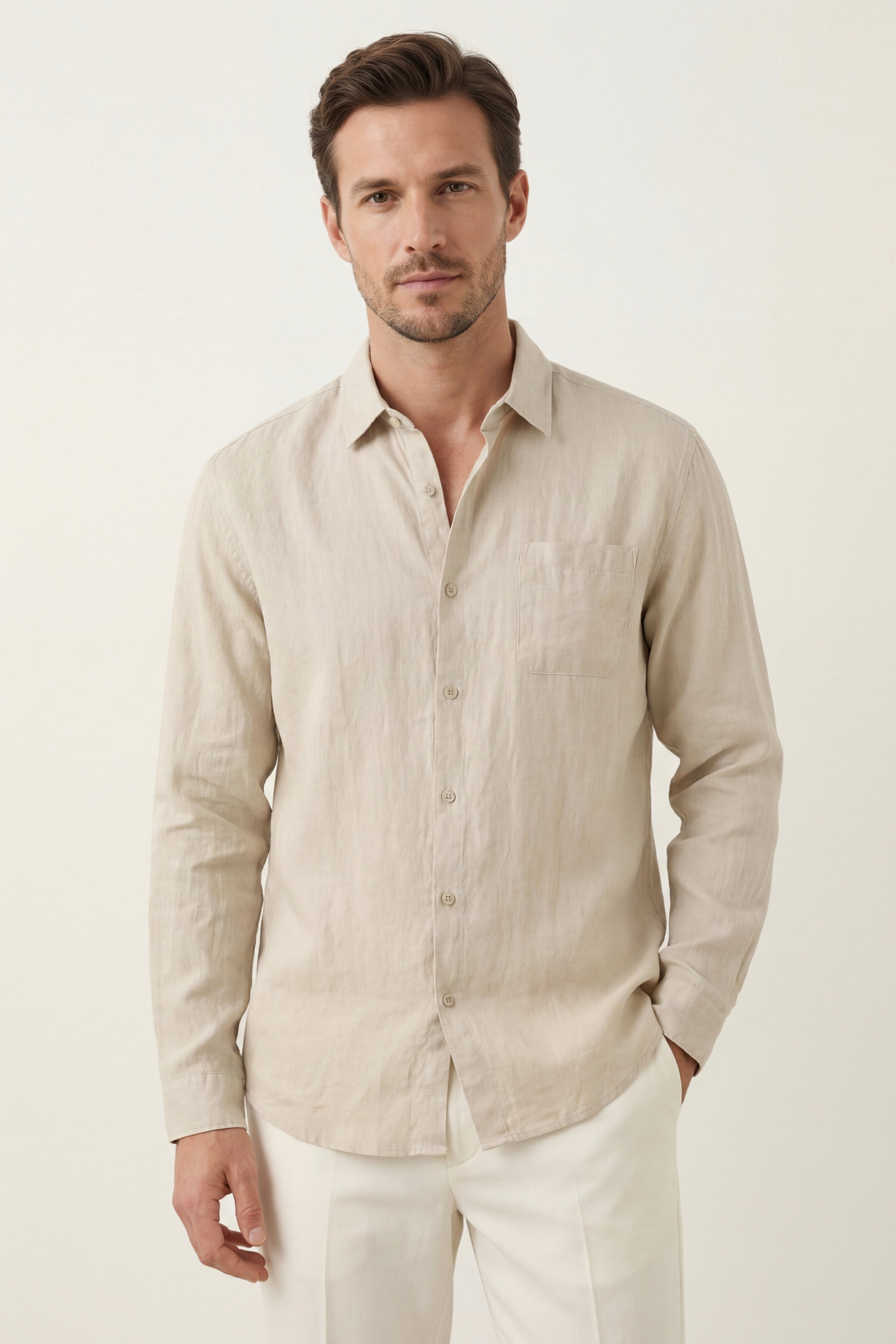 Torino Linen Shirt Beige