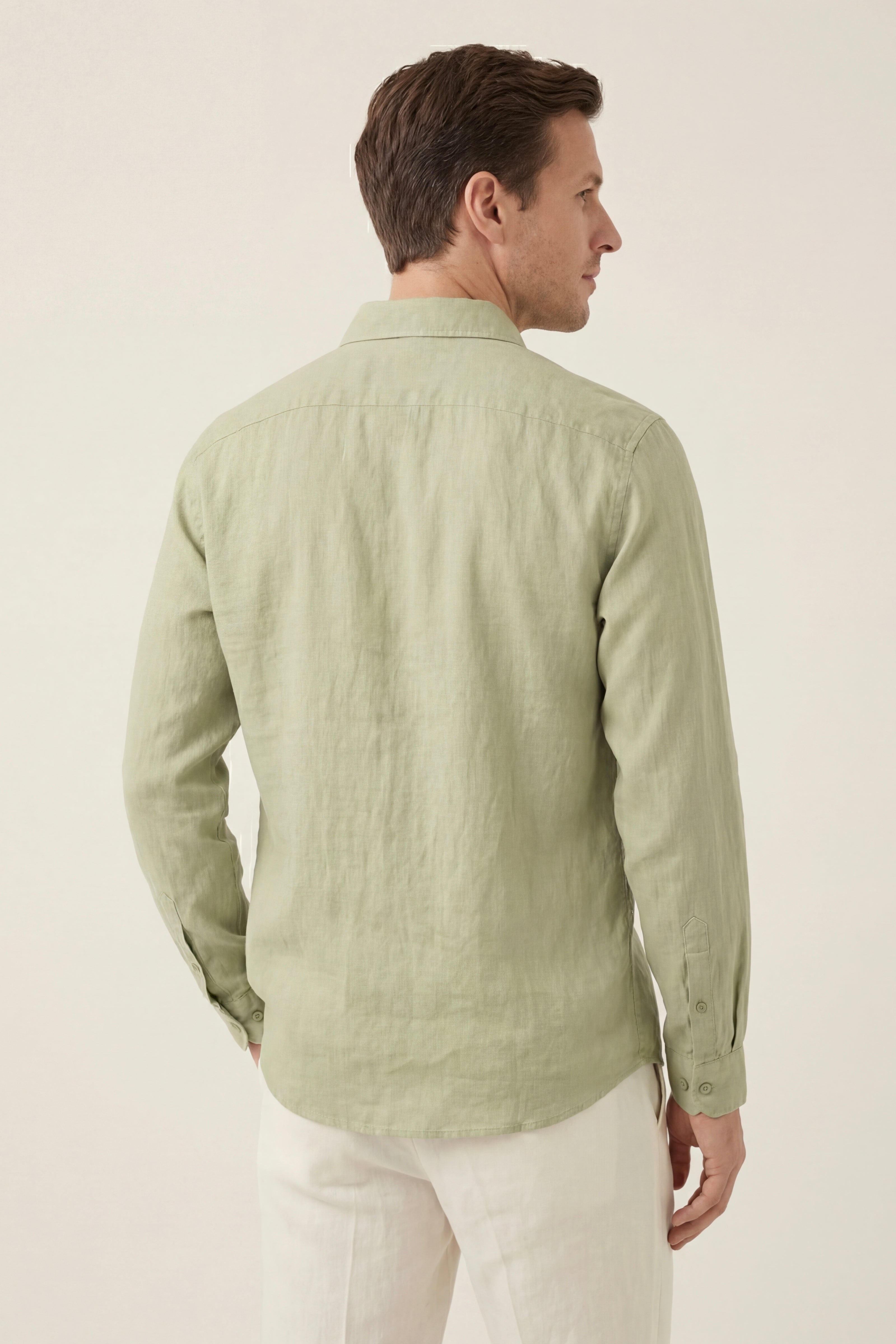 Camicia di Lino Torino Verde Menta