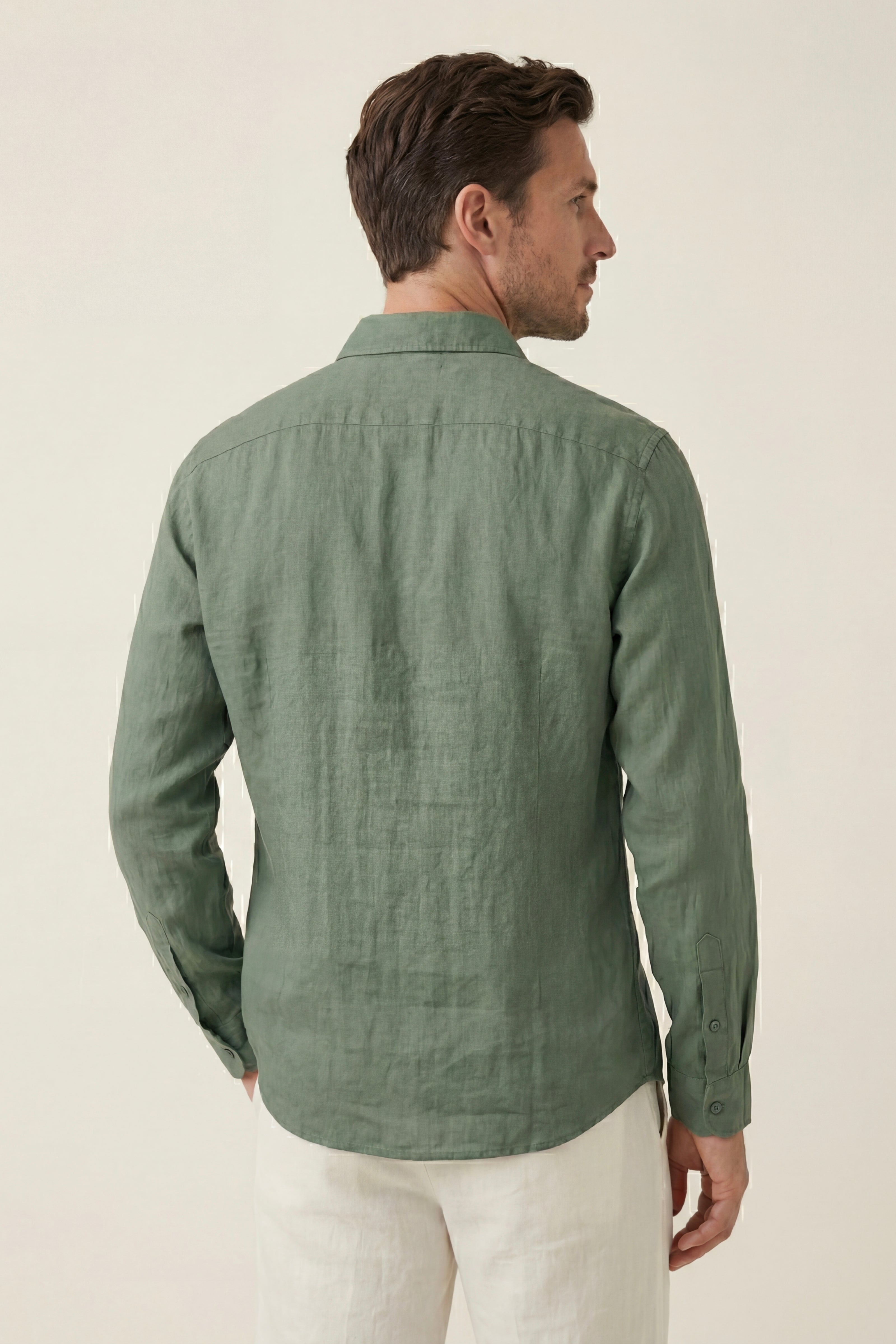 Camicia di Lino Torino Verde