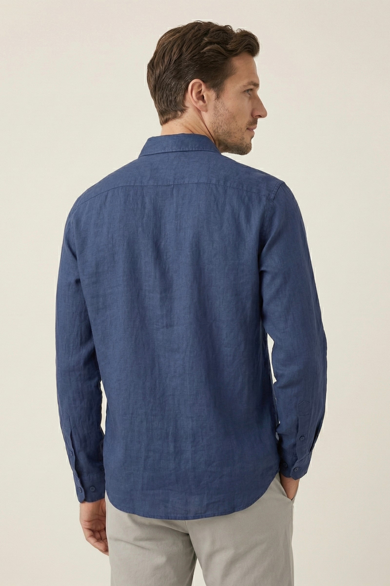 Camicia di Lino Torino Blu