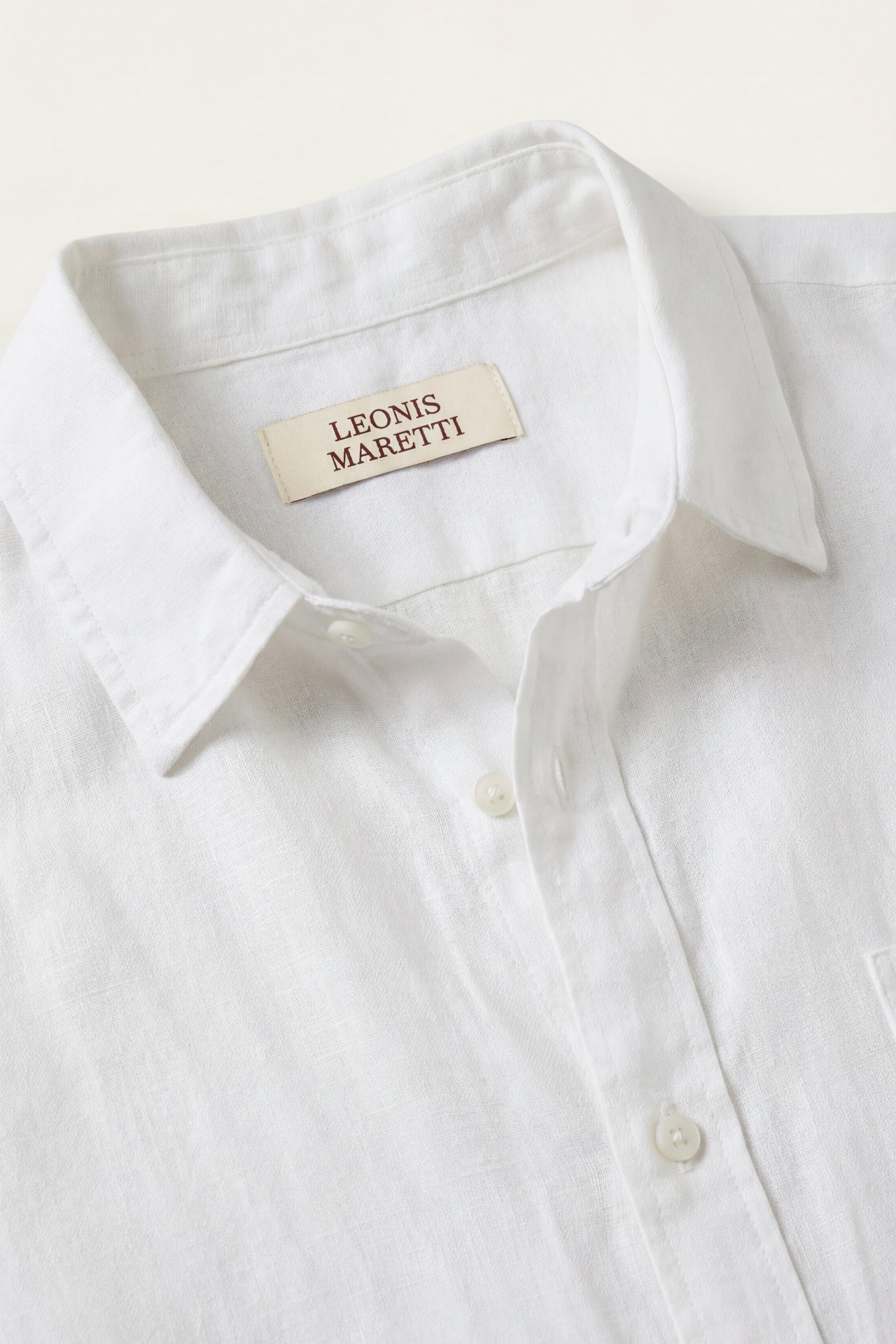 Camicia e Pantaloncini in Lino Verona Bianco/Beige