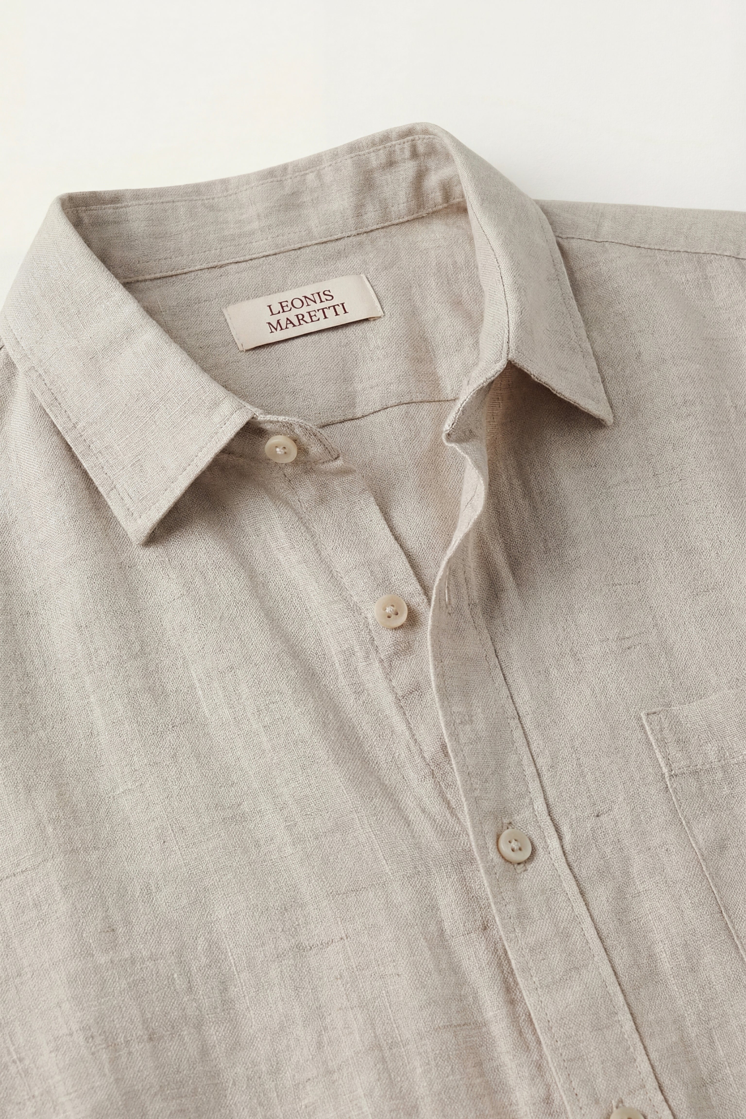 Camicia e Pantaloncini in Lino Verona Beige/Nero