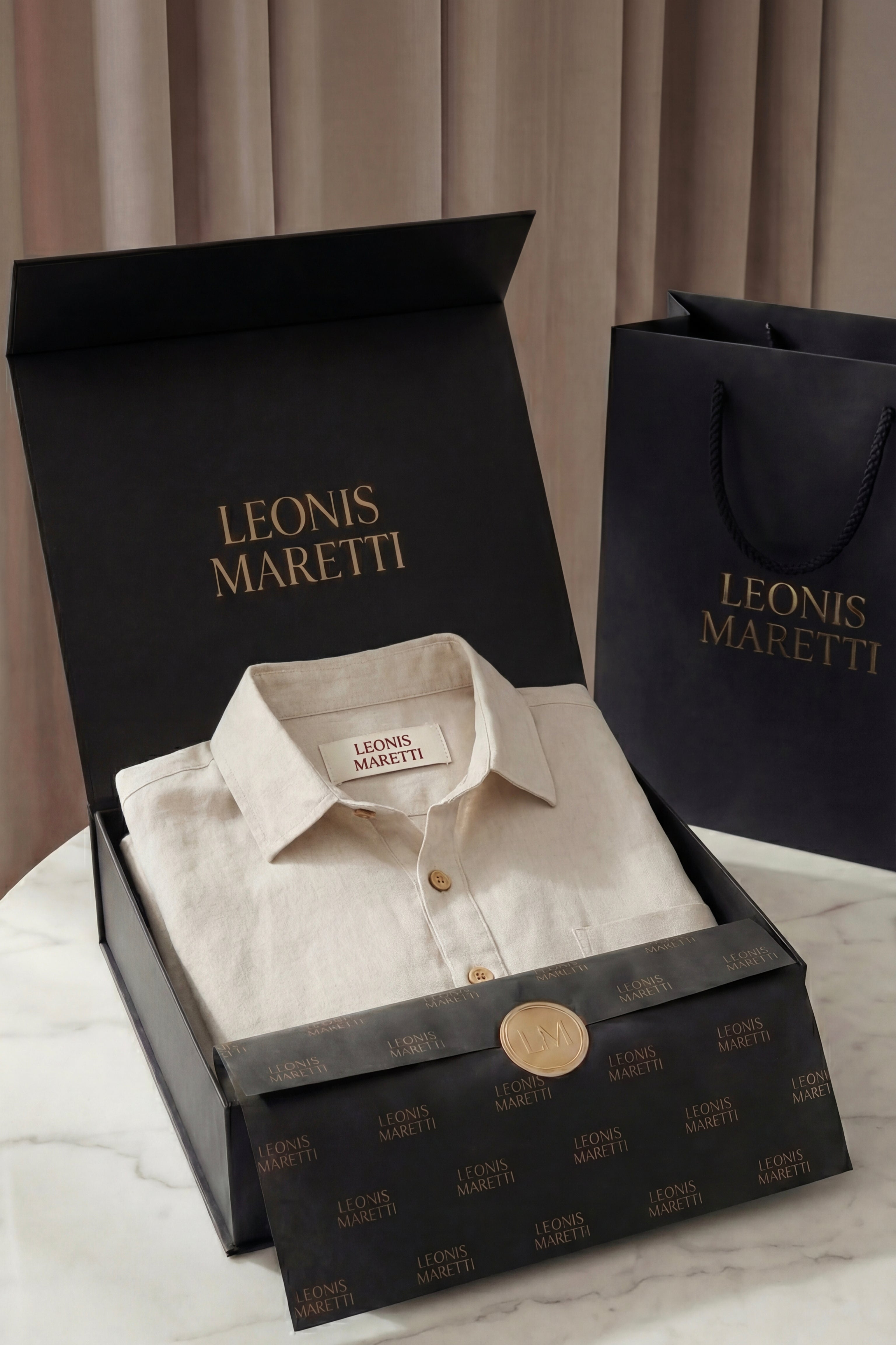 Polo in lino Monza beige
