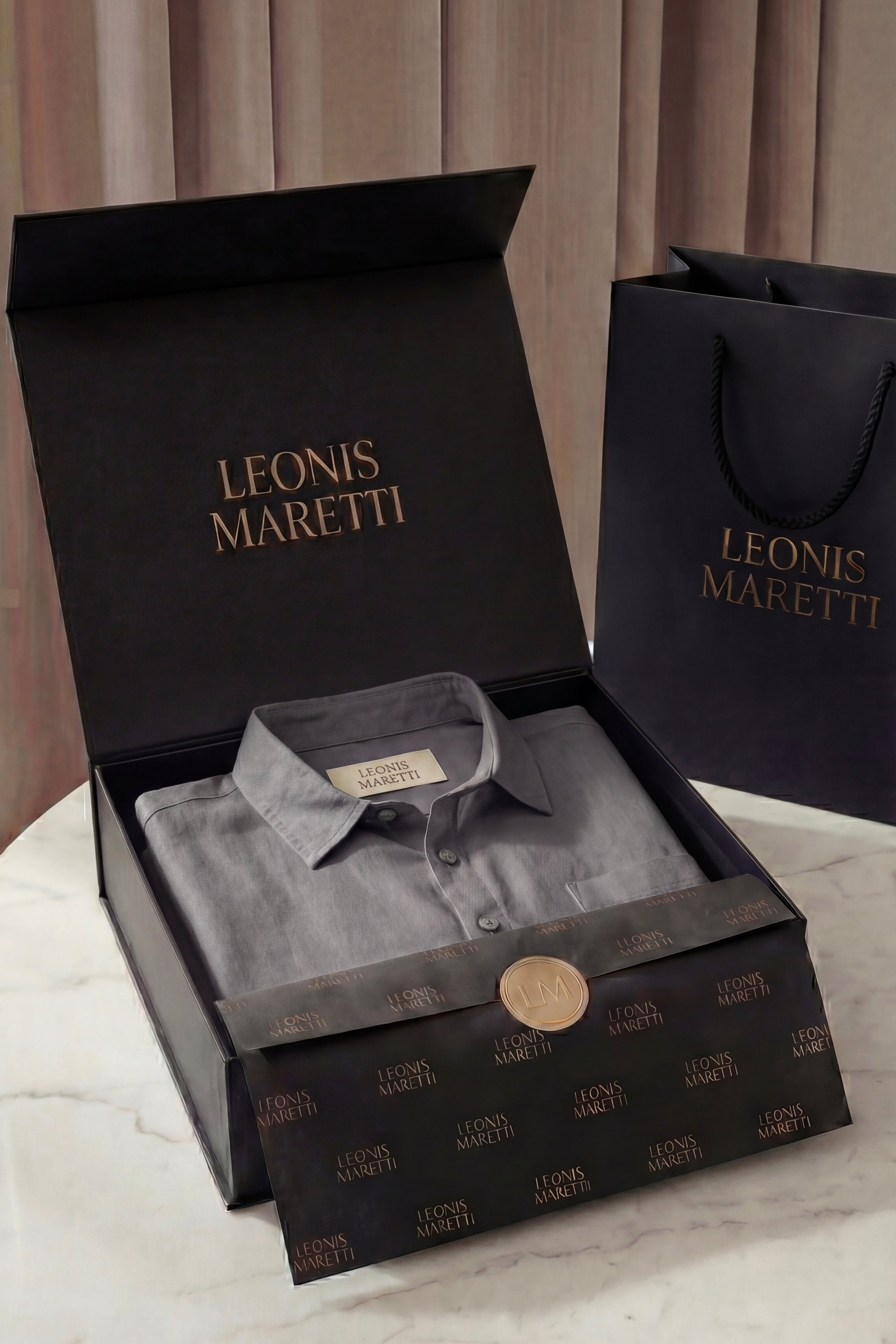 Torino Linen Shirt Grey
