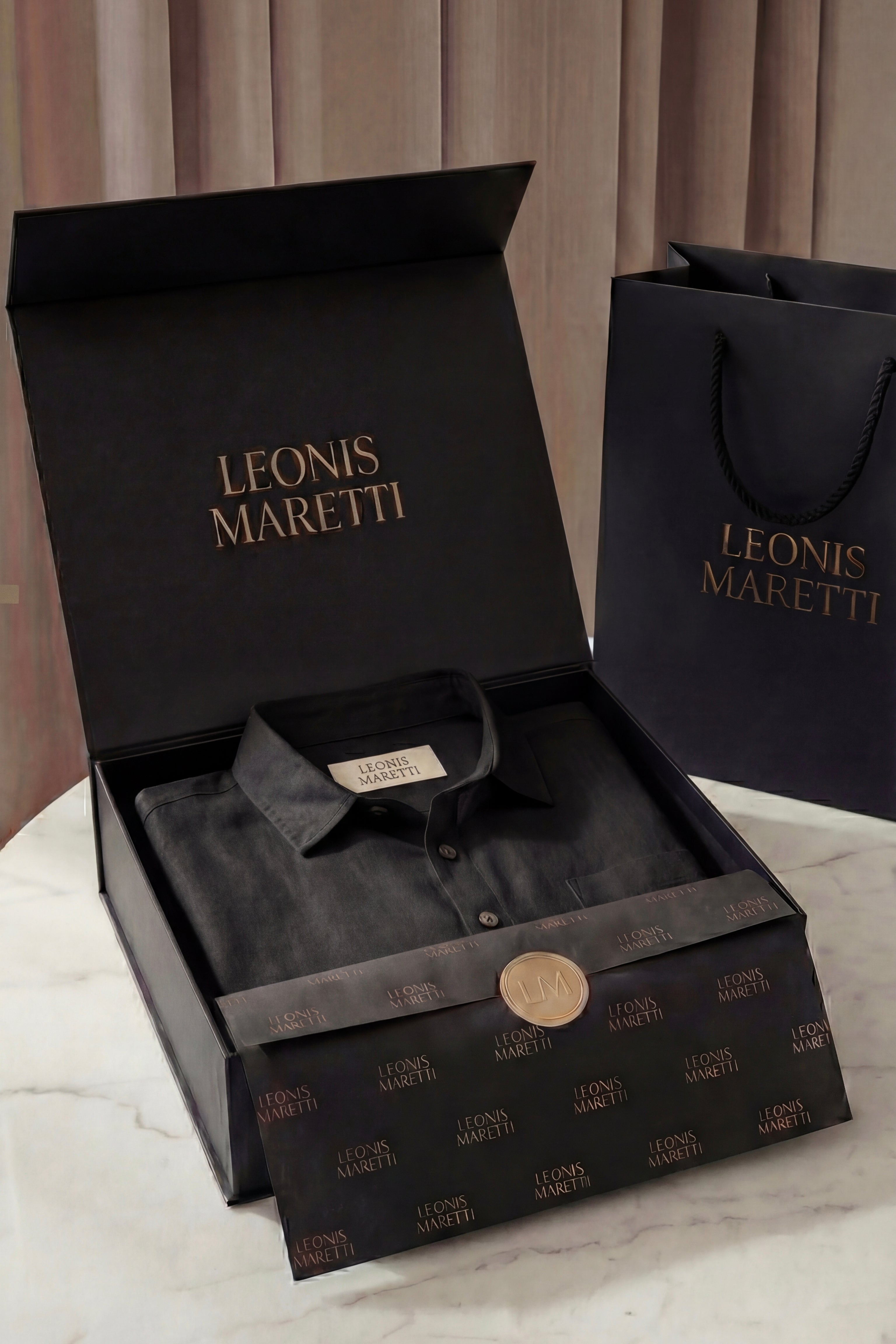 Camicia di Lino Torino Nera