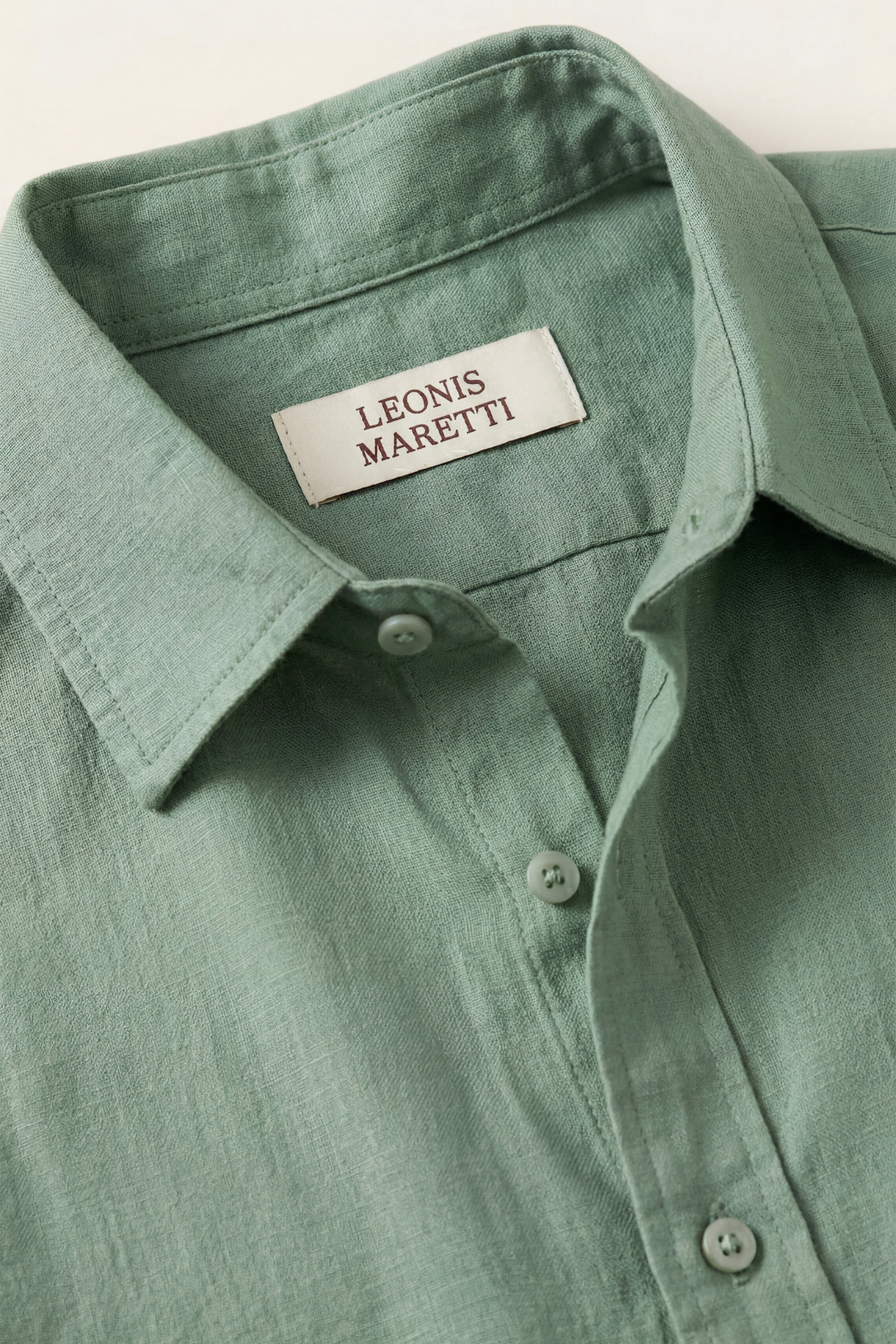 Completo da letto in lino Pisa manica lunga verde/nero