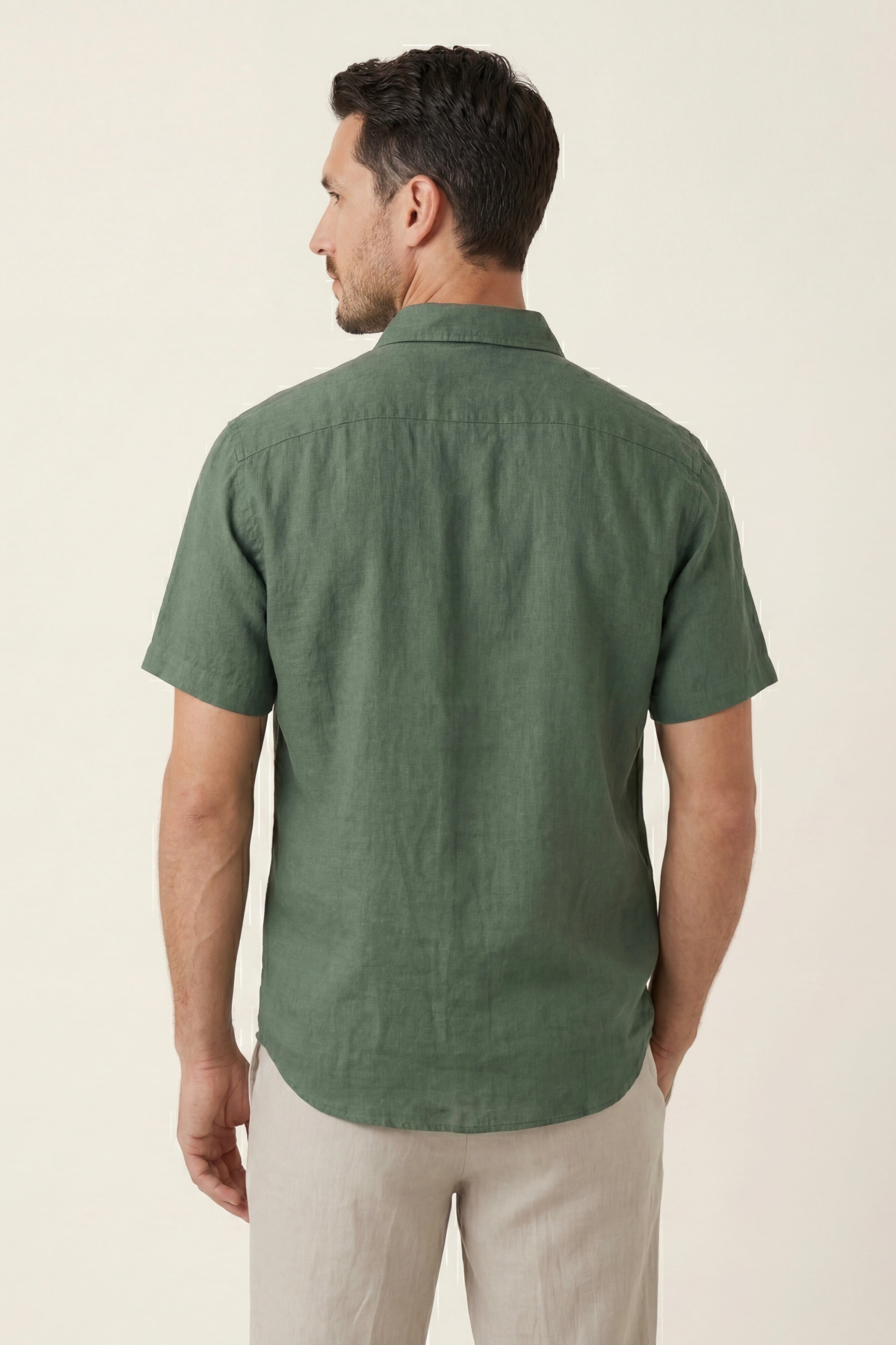 Lino Vicenza Manica Corta Verde