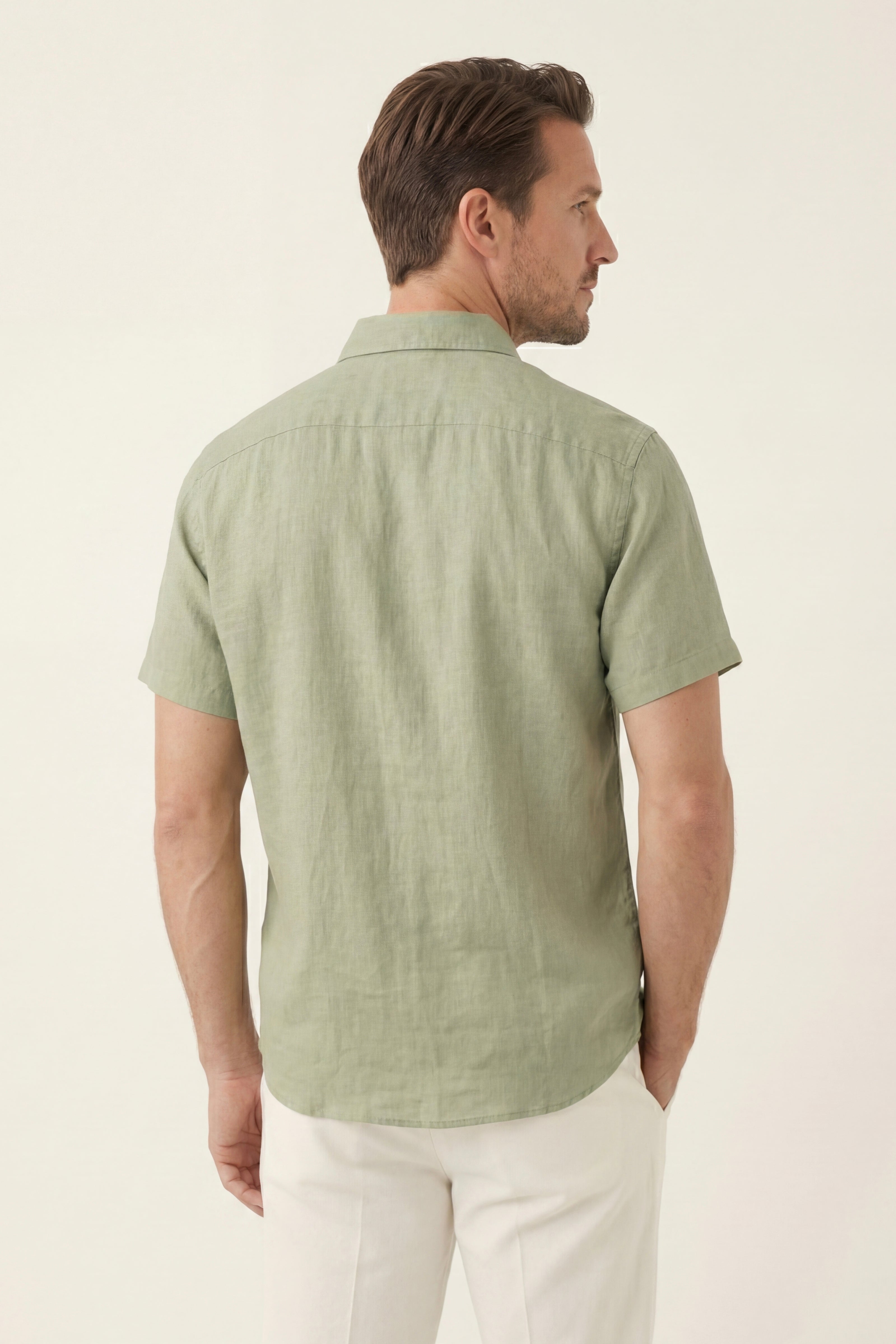 Vicenza Lino Maniche Corte Verde Menta