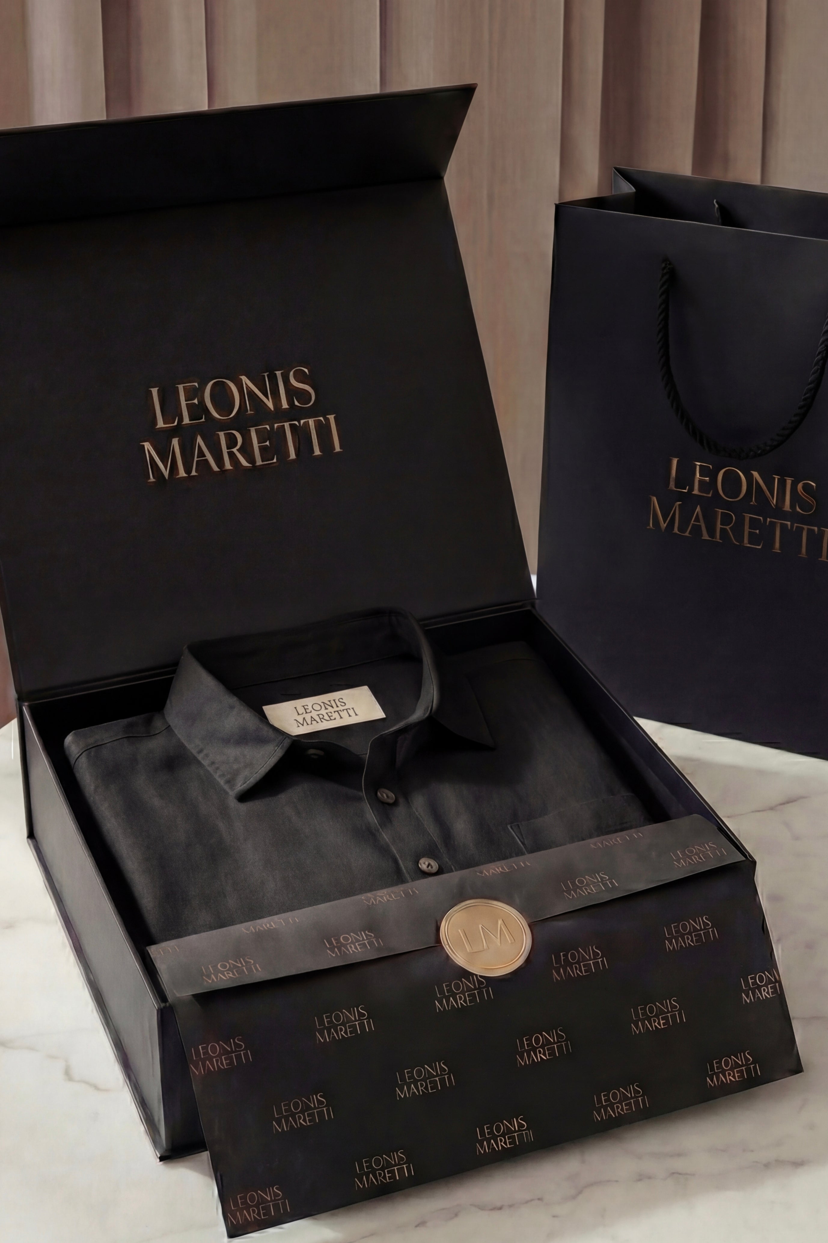 Camicia in Lino a Maniche Corte Vicenza Nera
