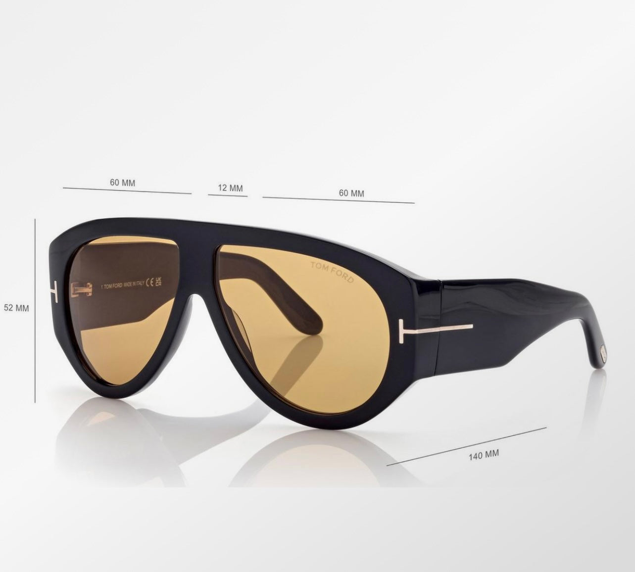Tom F Occhiali da sole Shini Nero/Marrone