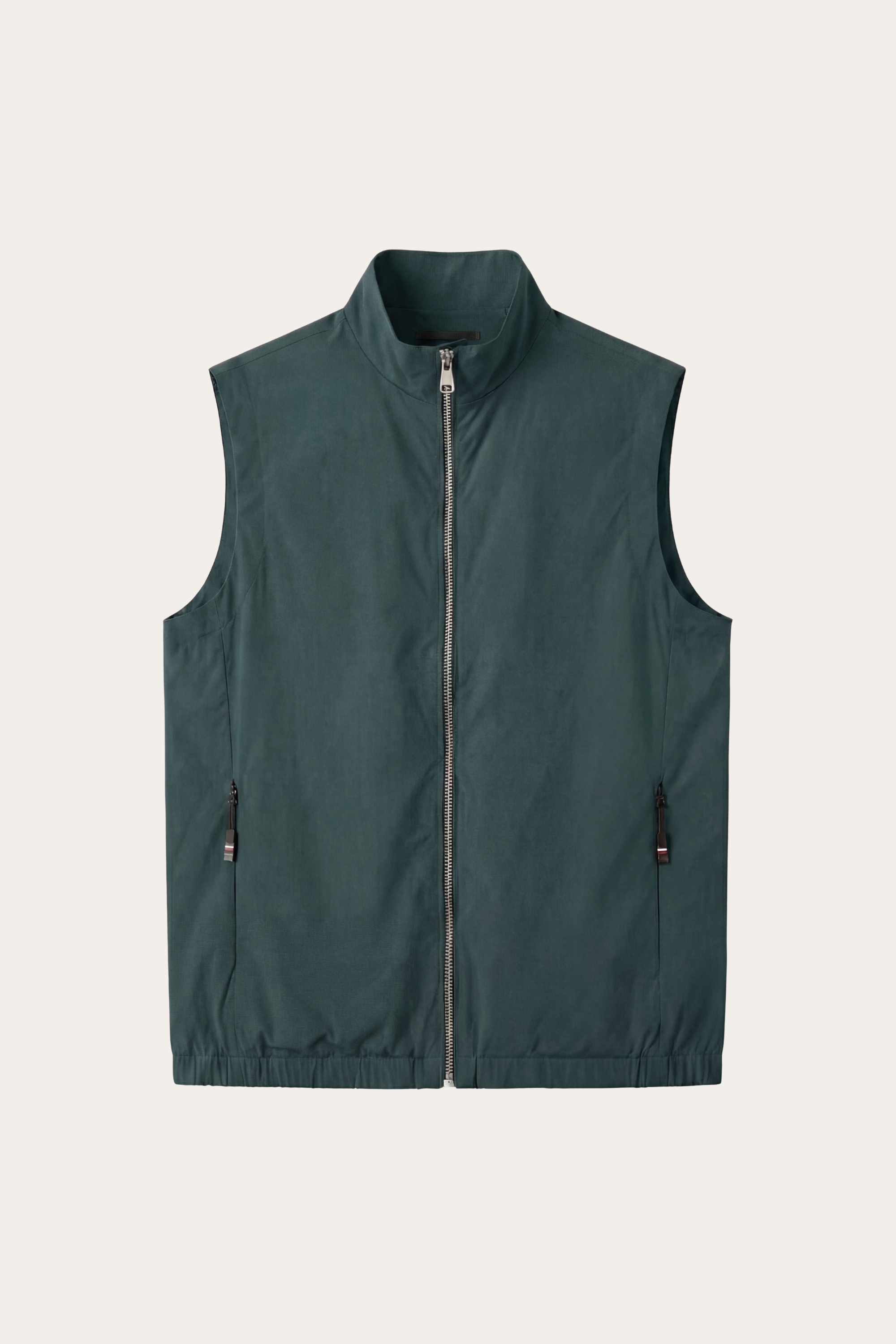 Valeno Stand-Collar Zip Vest Green