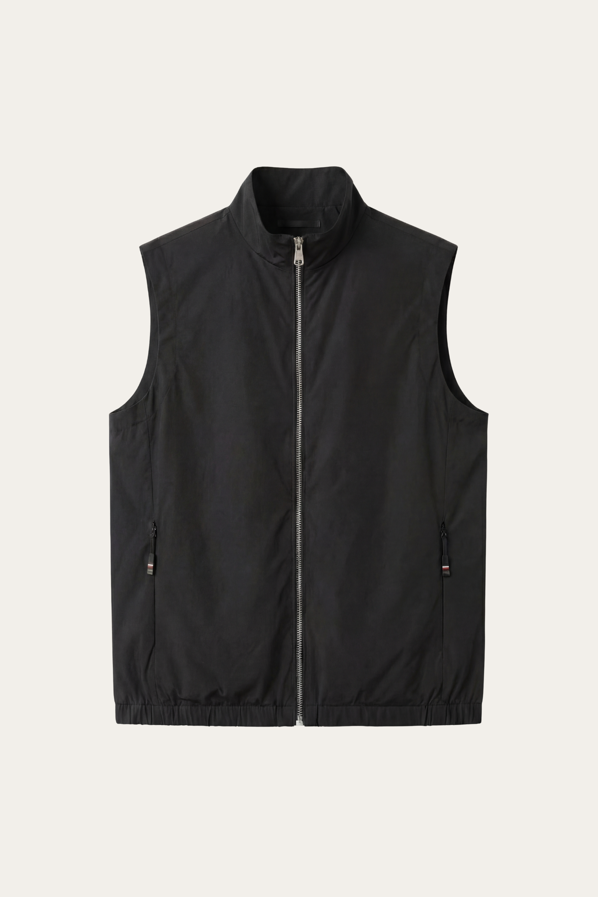 Valeno Stand-Collar Zip Vest Black