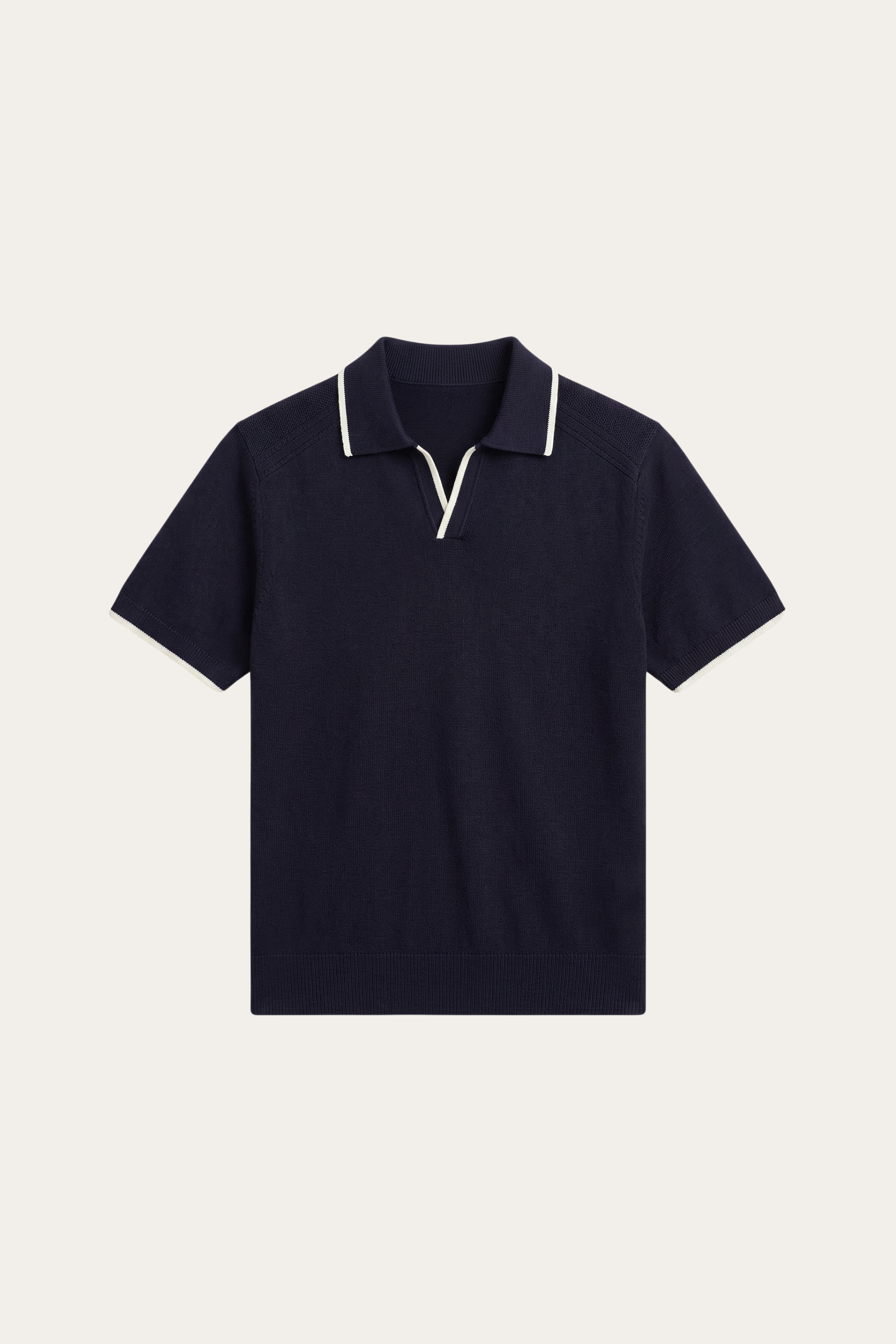 Rivoro Knitted Polo Navy