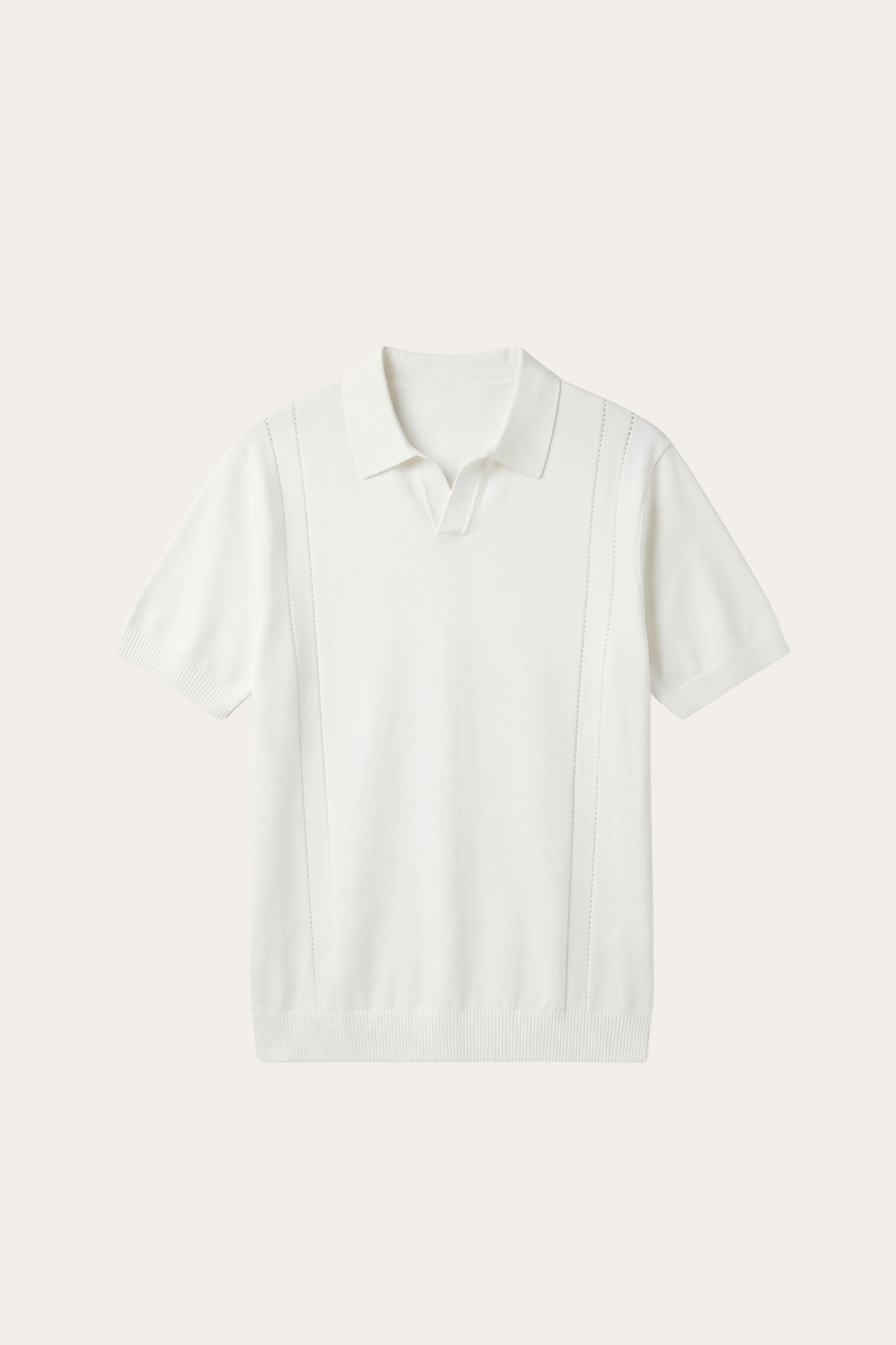 Lucera Structured Knit T-Shirt White
