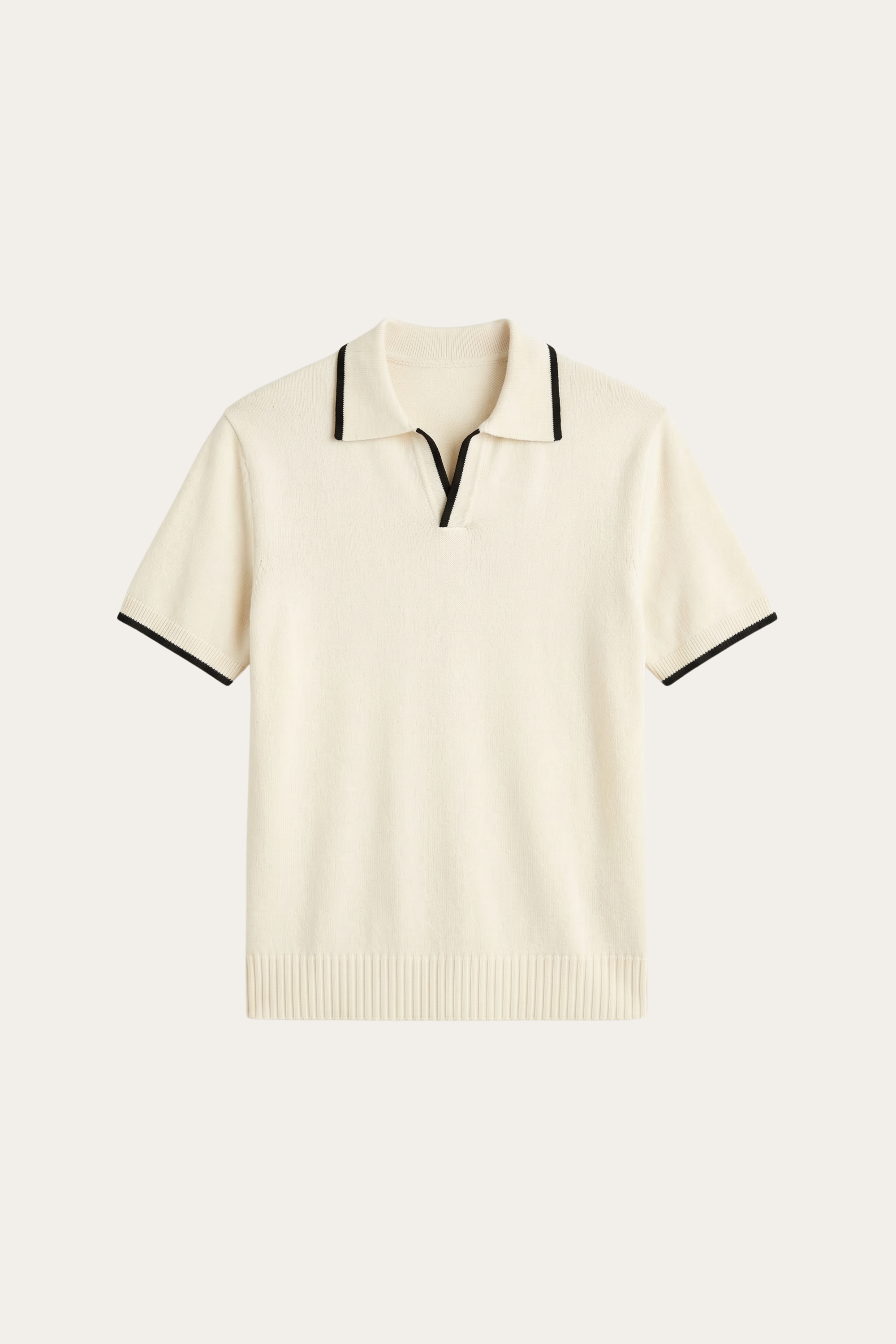 Rivoro Knitted Polo Ivory