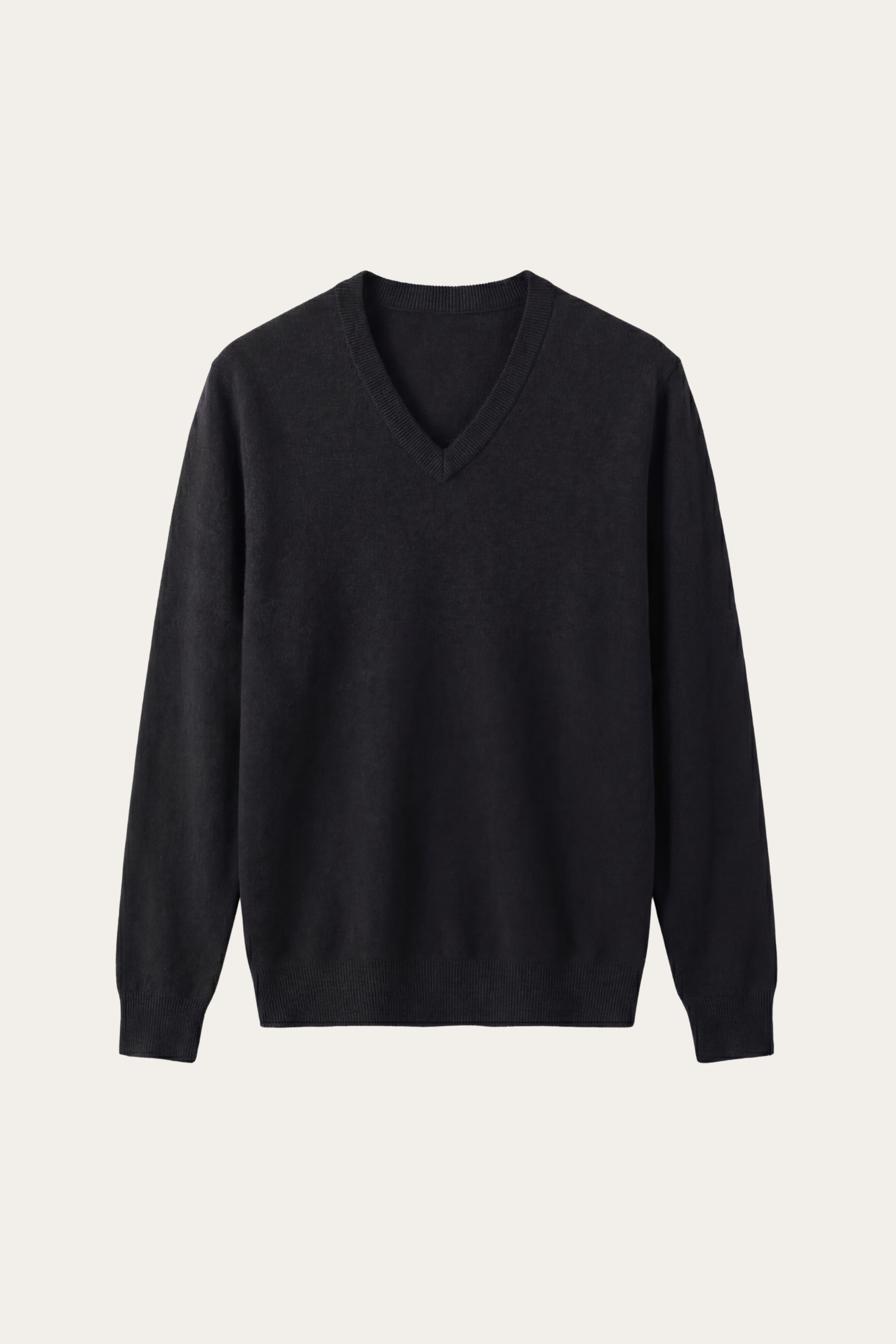 Maglione in maglia a V Merano nero