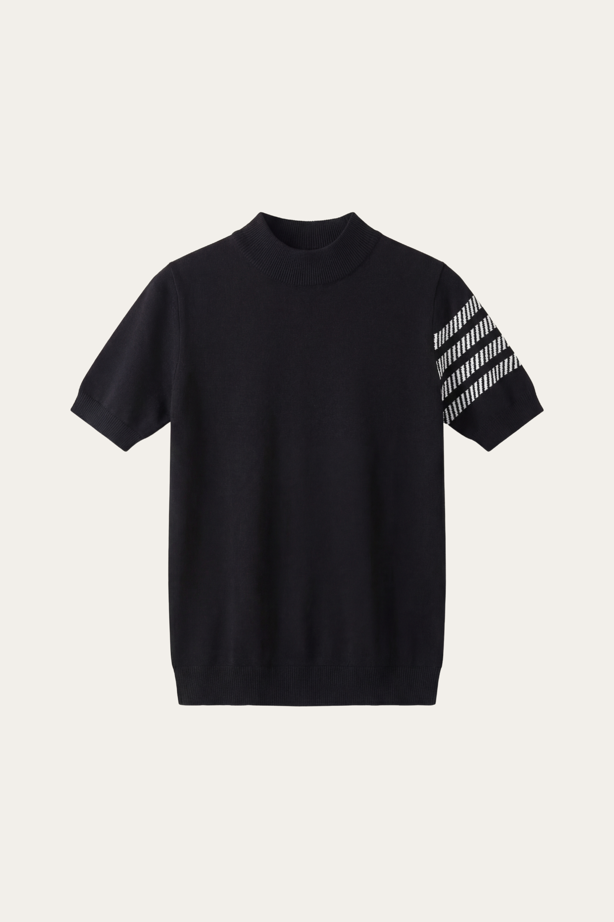 T-shirt Viterbo in cotone mercerizzato nera