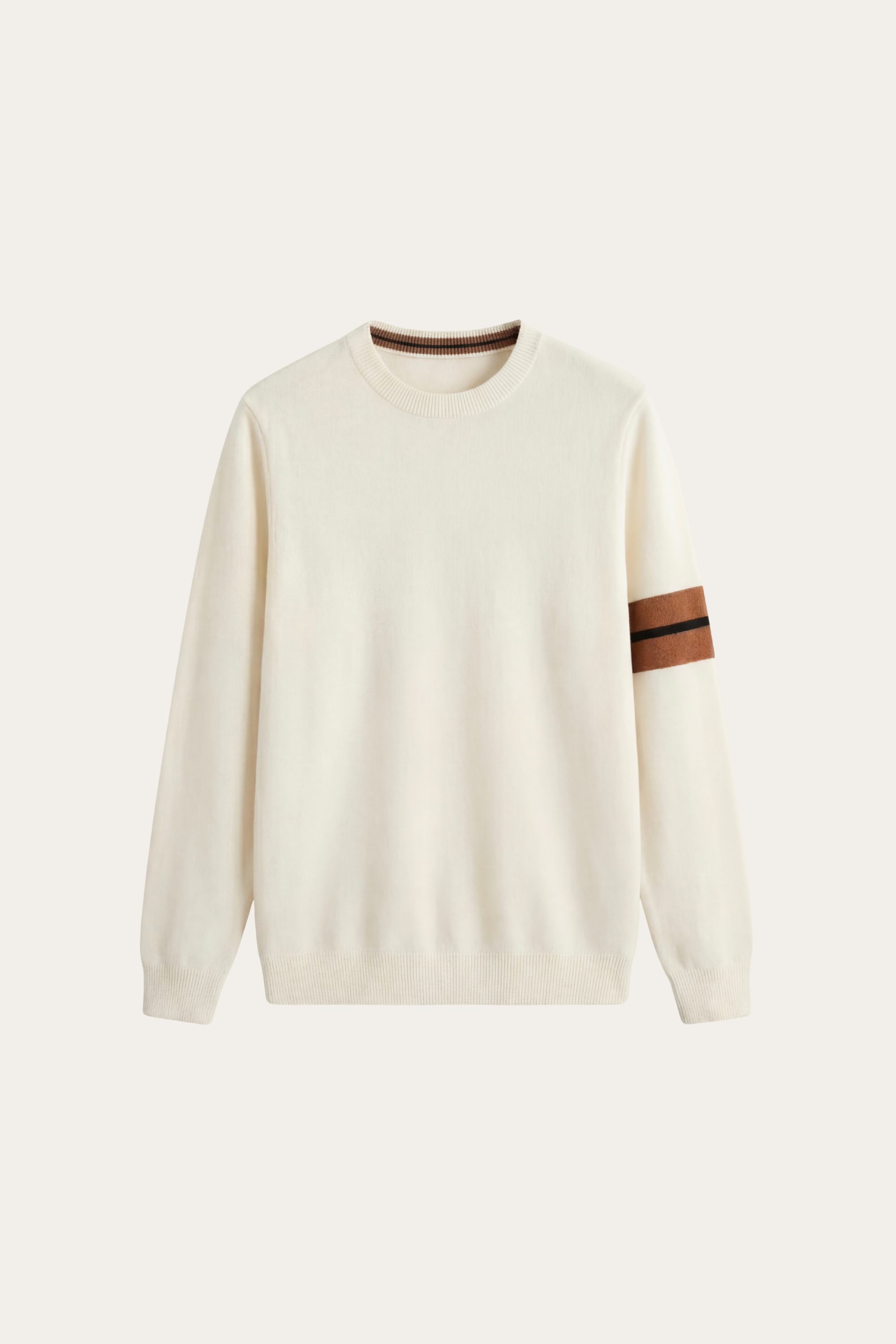 Valeno Maglione Girocollo in Cashmere Bianco