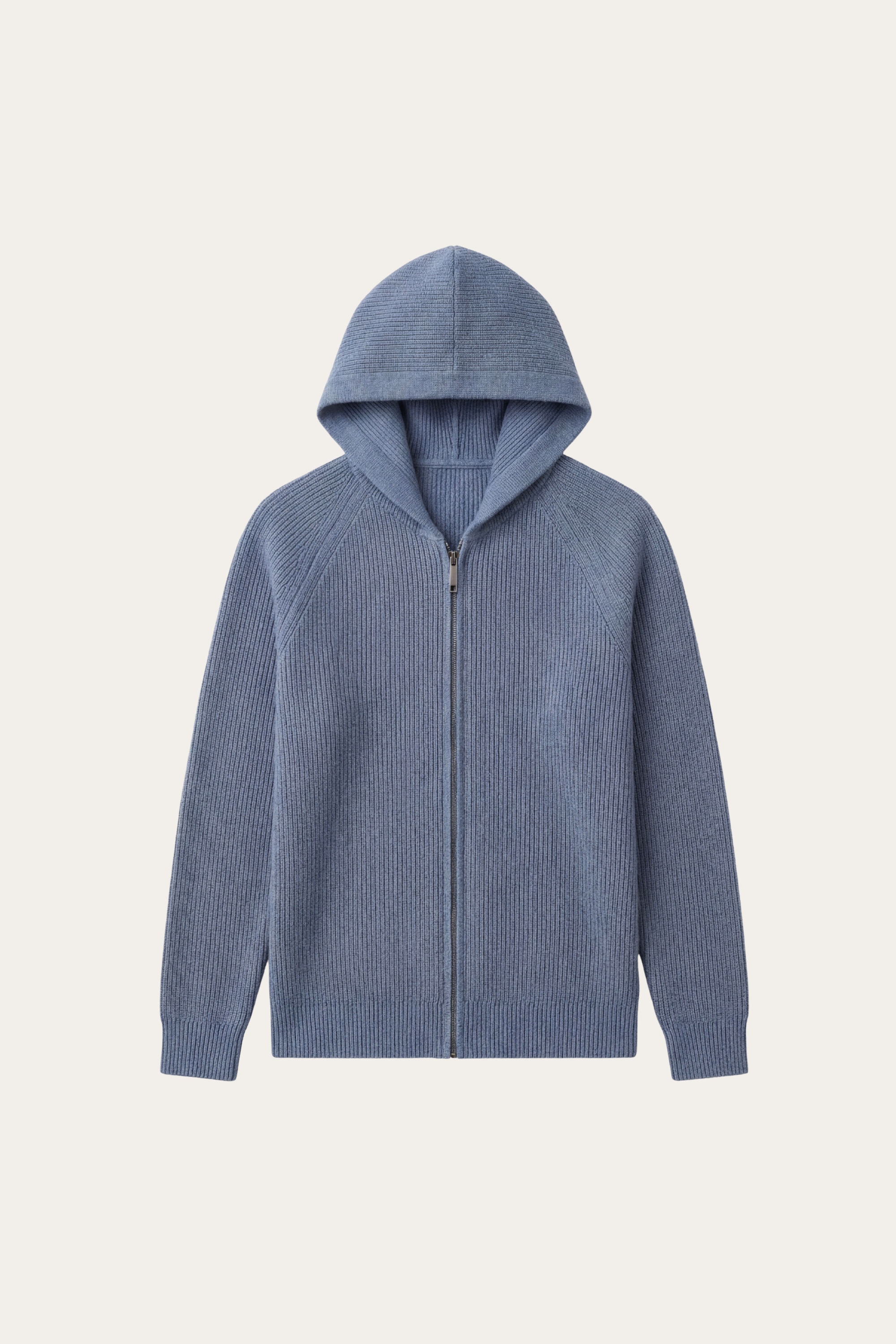 Maglione con cappuccio in Merino Amalfi Azzurro