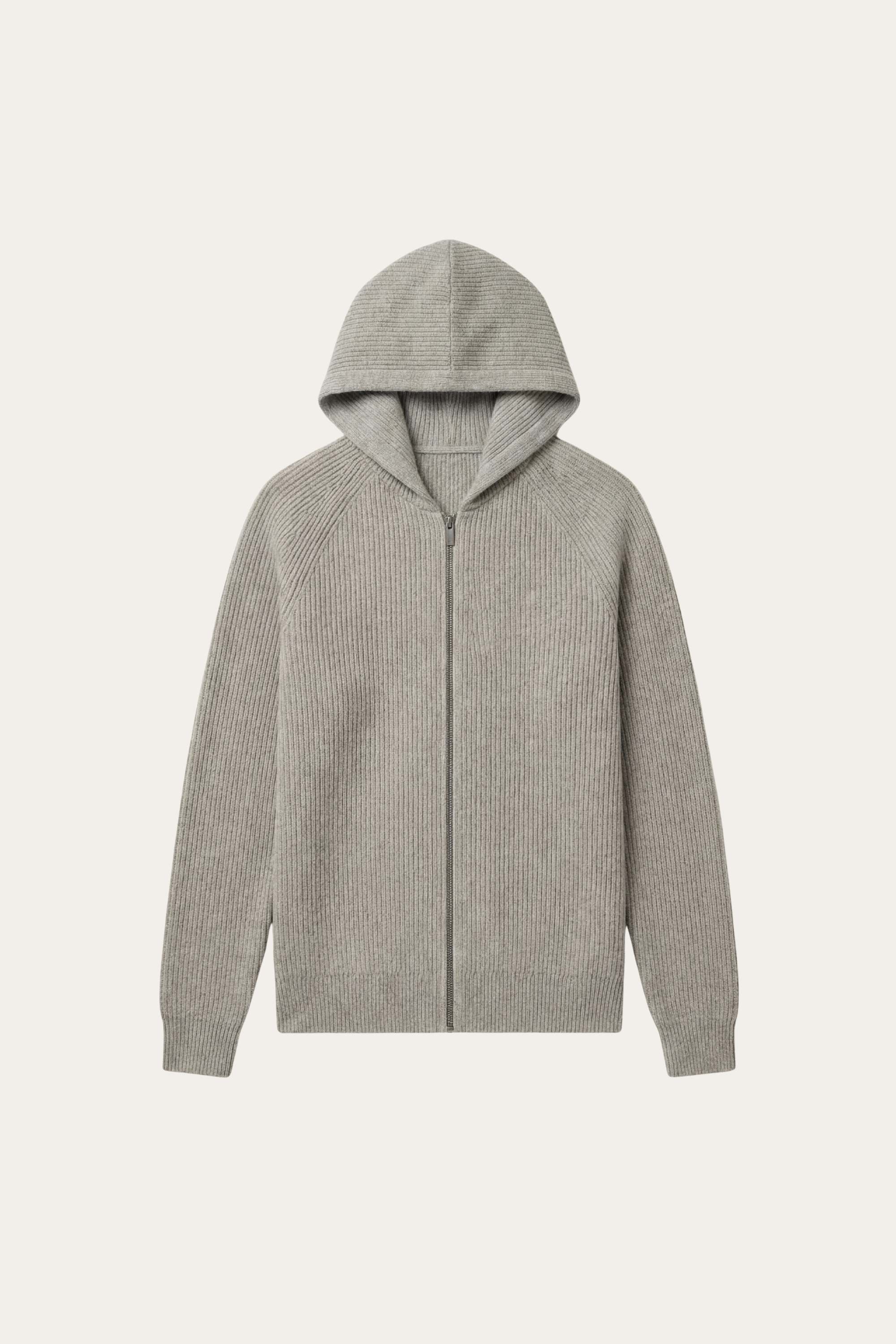 Maglione con Cappuccio Amalfi Merino Grigio