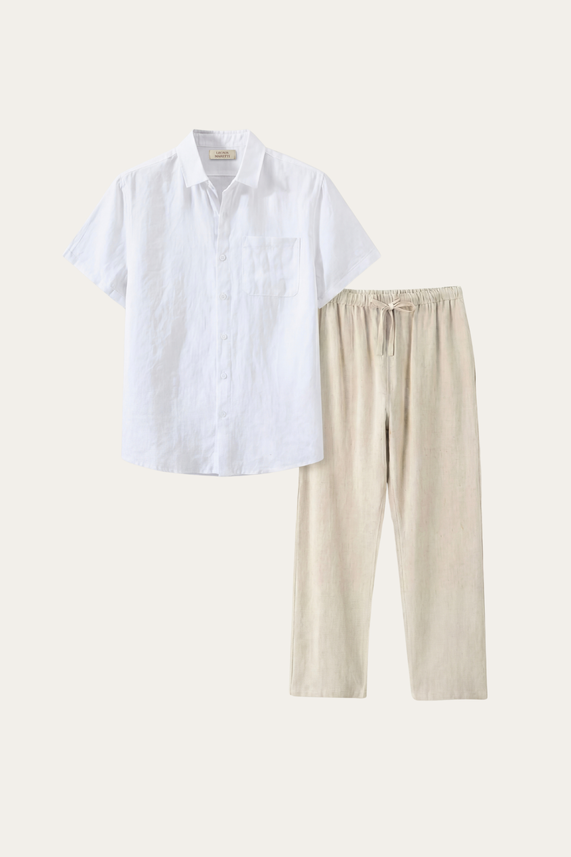 Trento Linen Set White/Beige