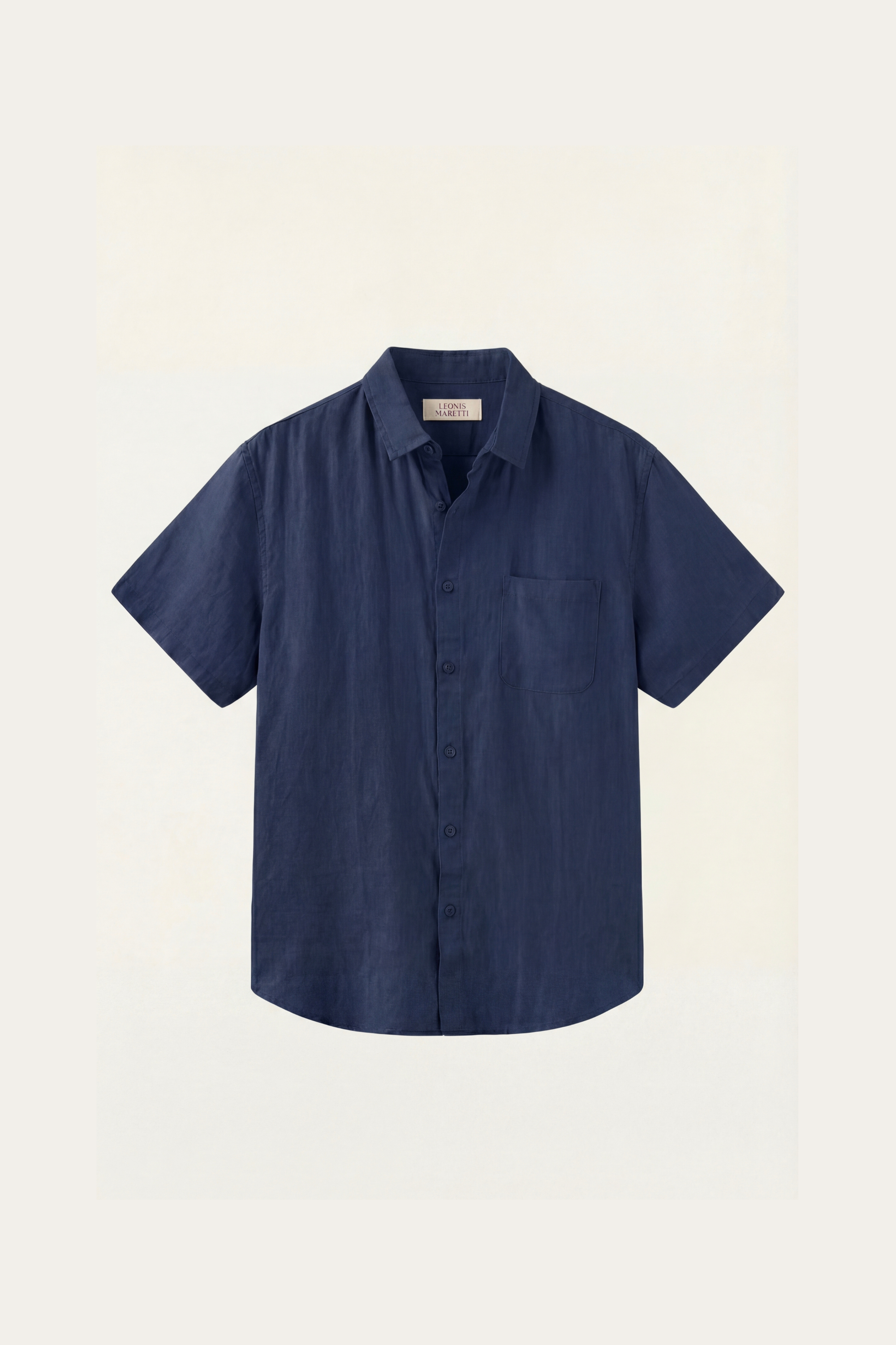 Camicia in Lino a Maniche Corte Vicenza Blu