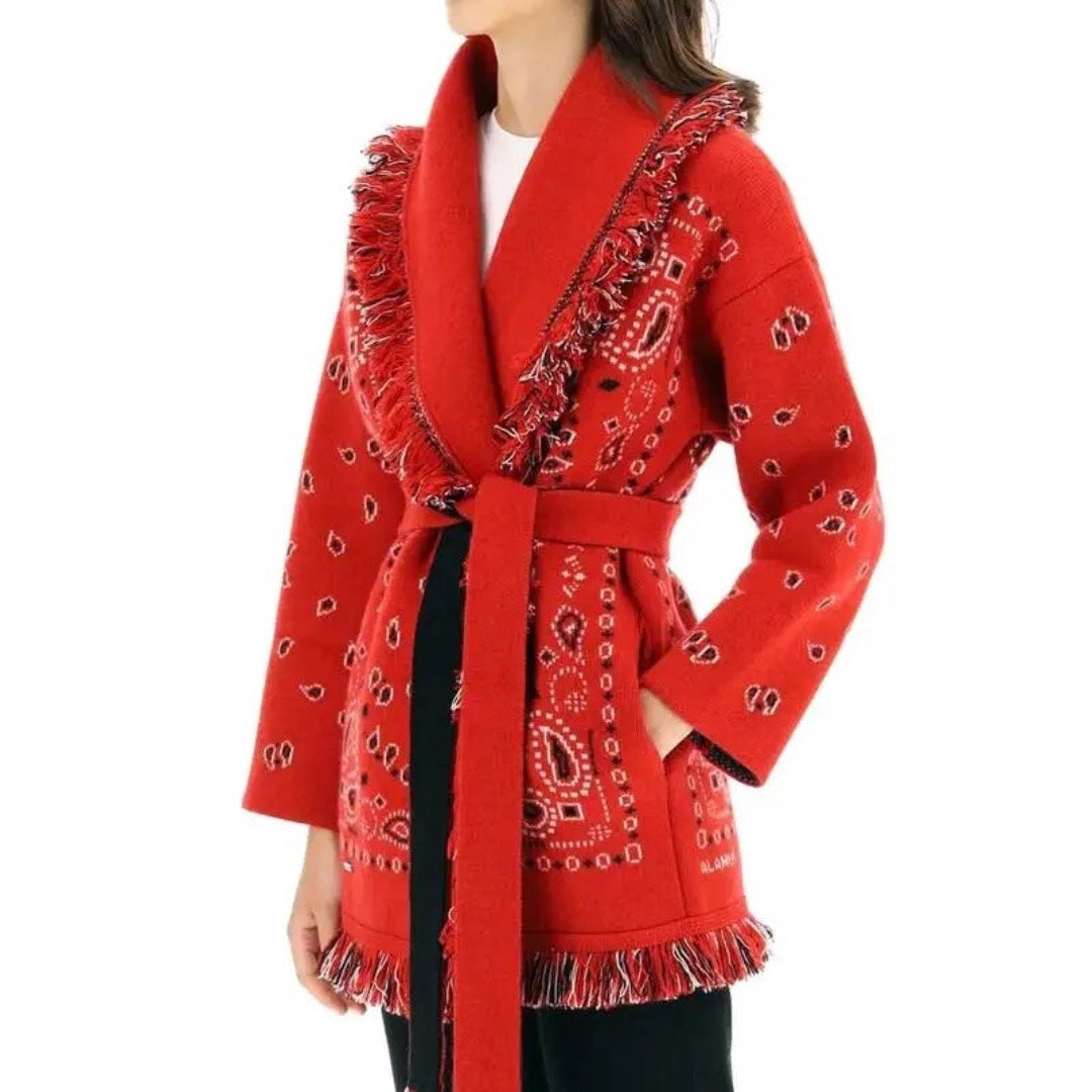 STRICKJACKE HALSTUCH ROT