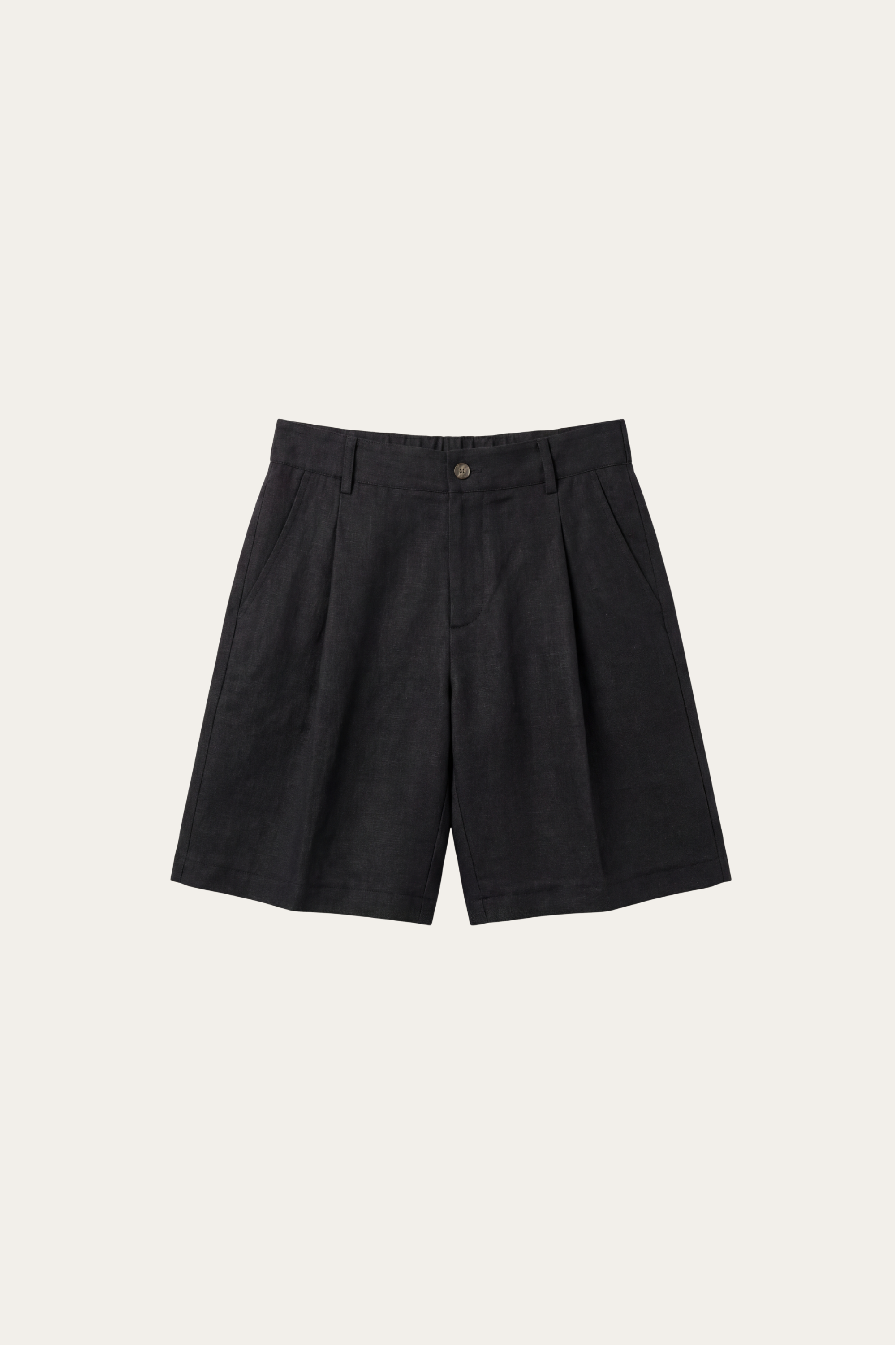 Pantaloncini Orvieto in lino plissettati Neri