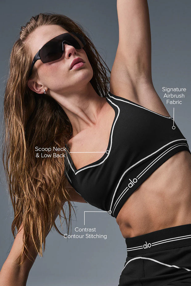 Airbrush Heart Throb Bra Black