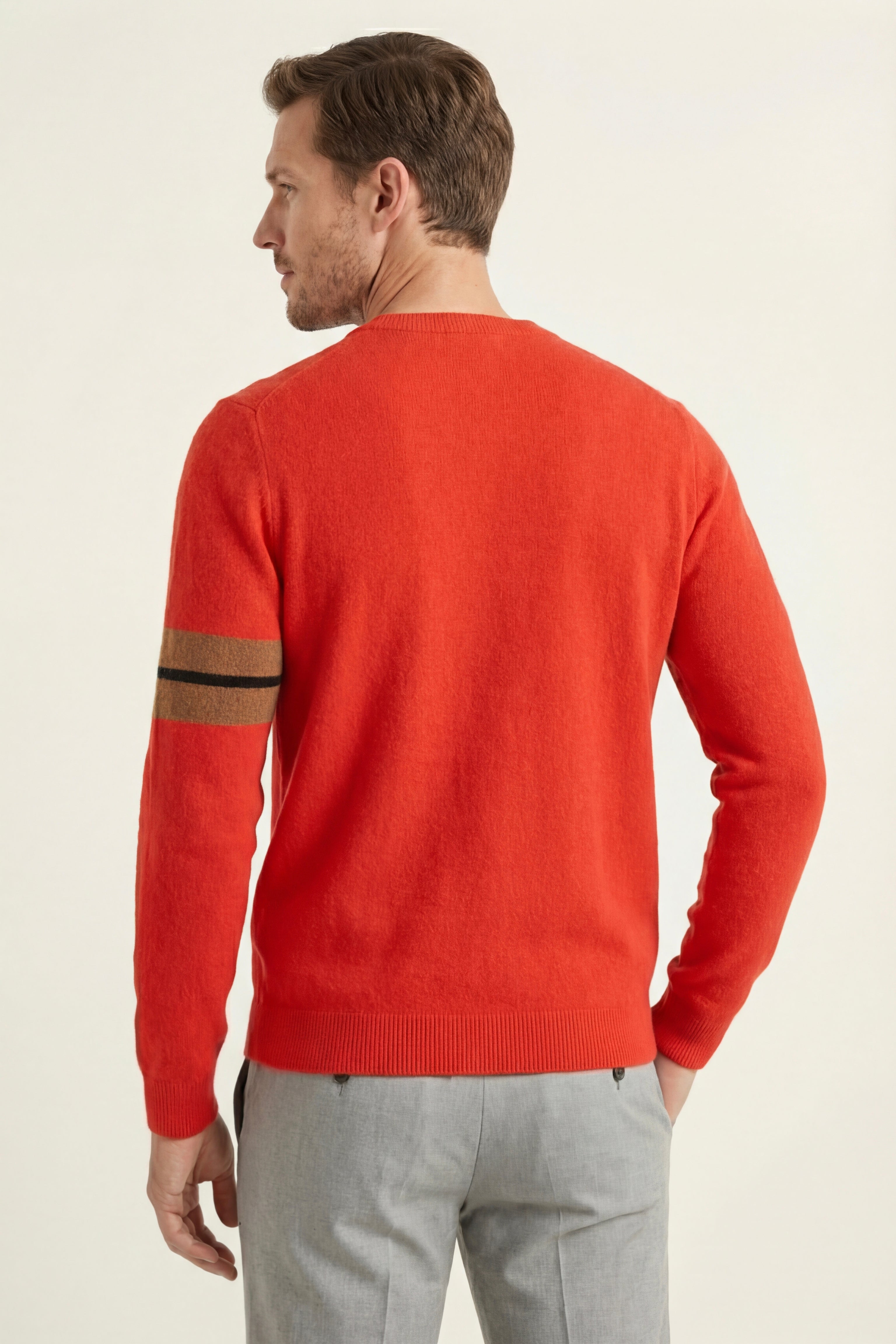 Valeno Maglione Girocollo in Cashmere Rosso